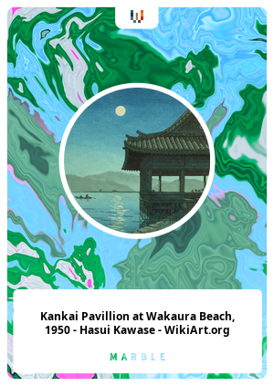 Kankai Pavillion at Wakaura Beach, 1950 - Hasui Kawase - WikiArt.org