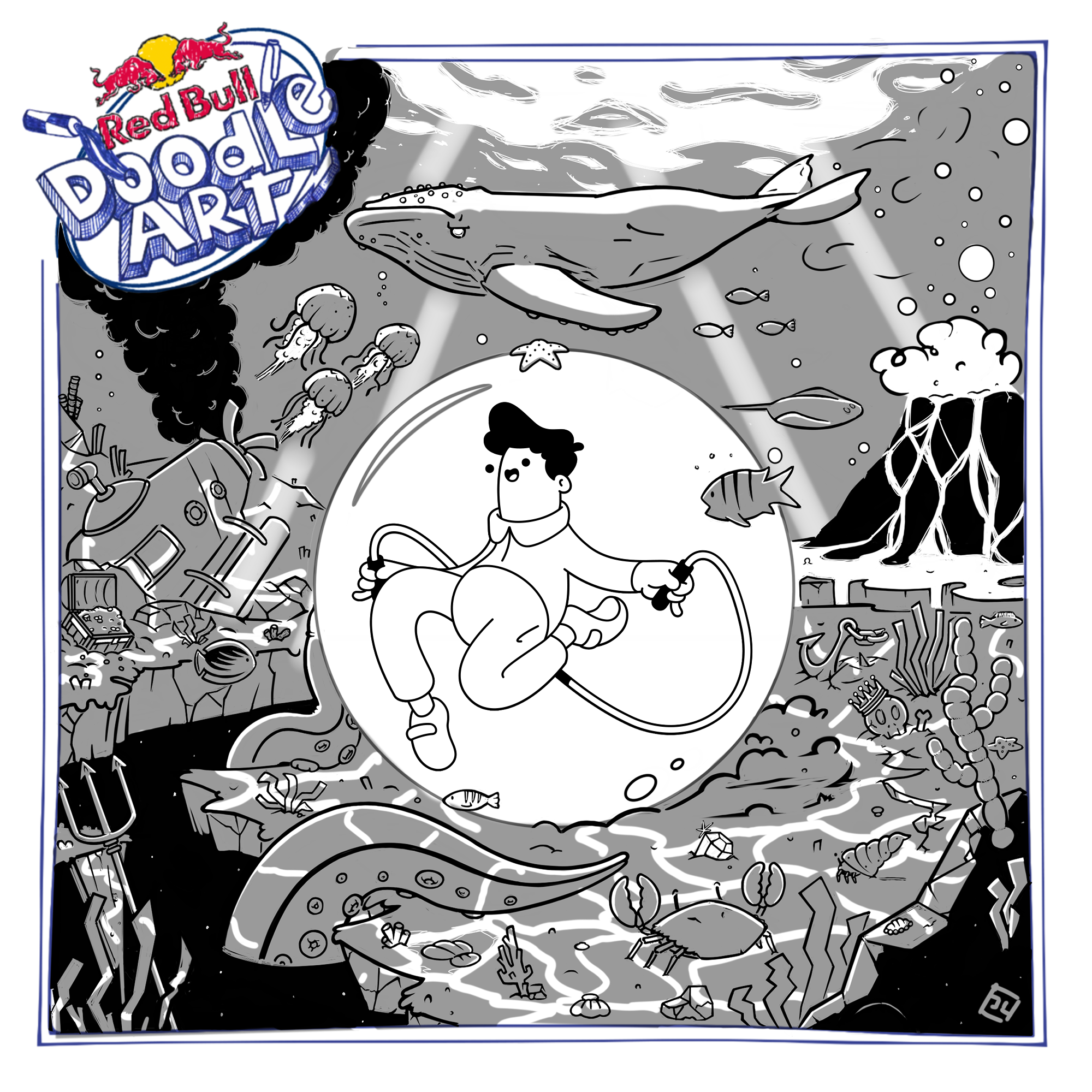 Red Bull Doodle Art Collection mentored by Burnt Toast #6504/12935