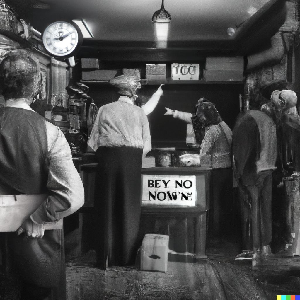 Line at the Box Shop