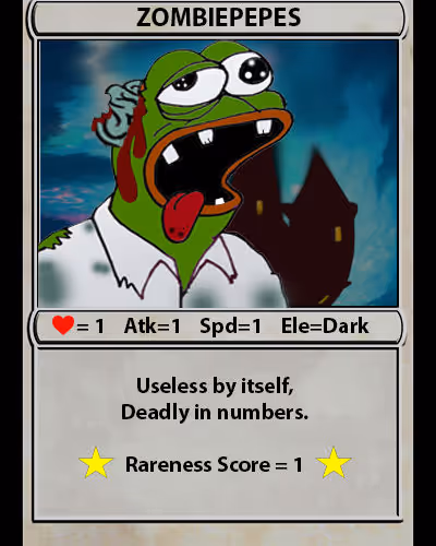 ZOMBIEPEPES | Series 6 Card 13