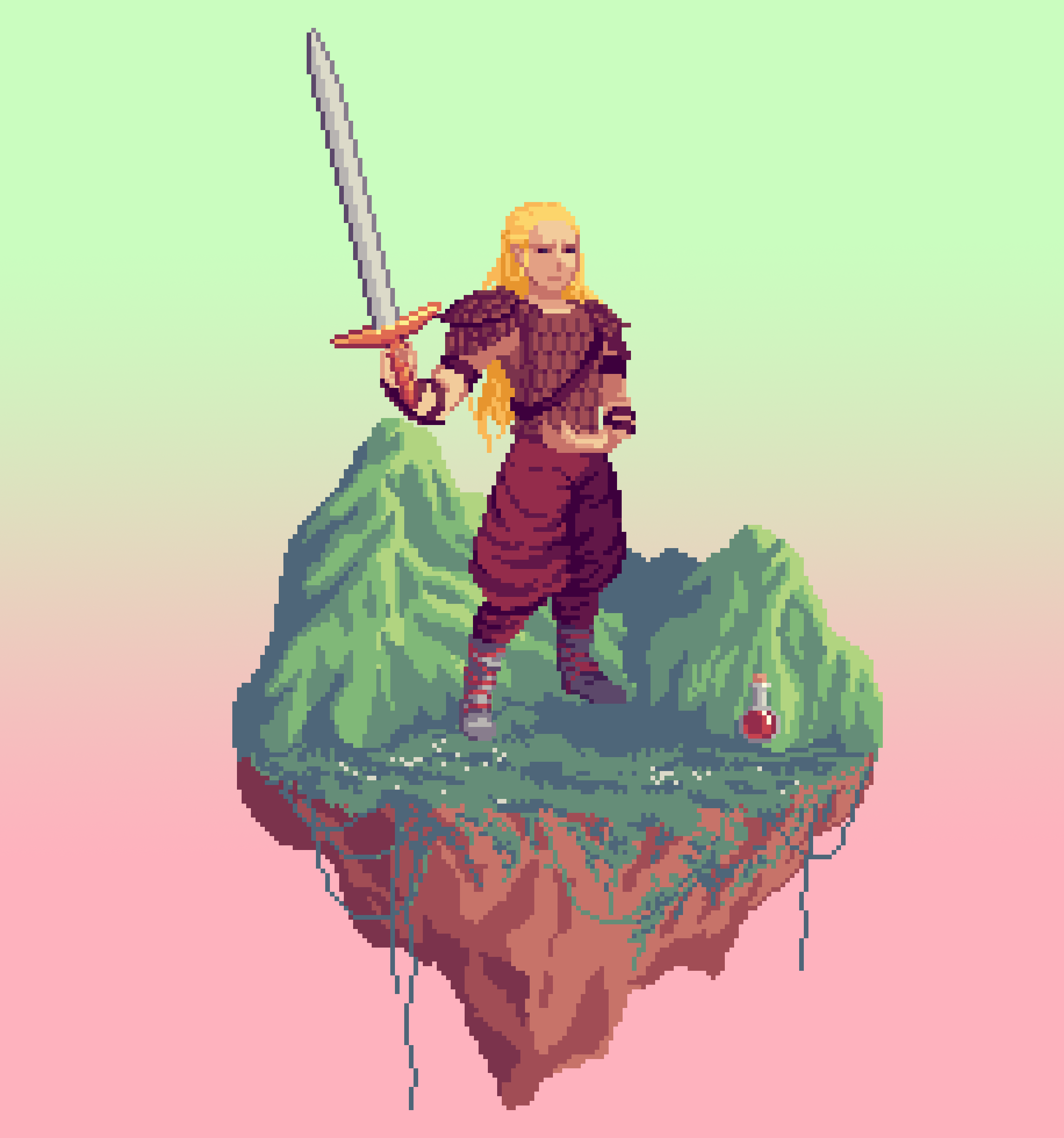 Sanddune Human Battlestance Fighter Pride of The Mountains + Potion.png