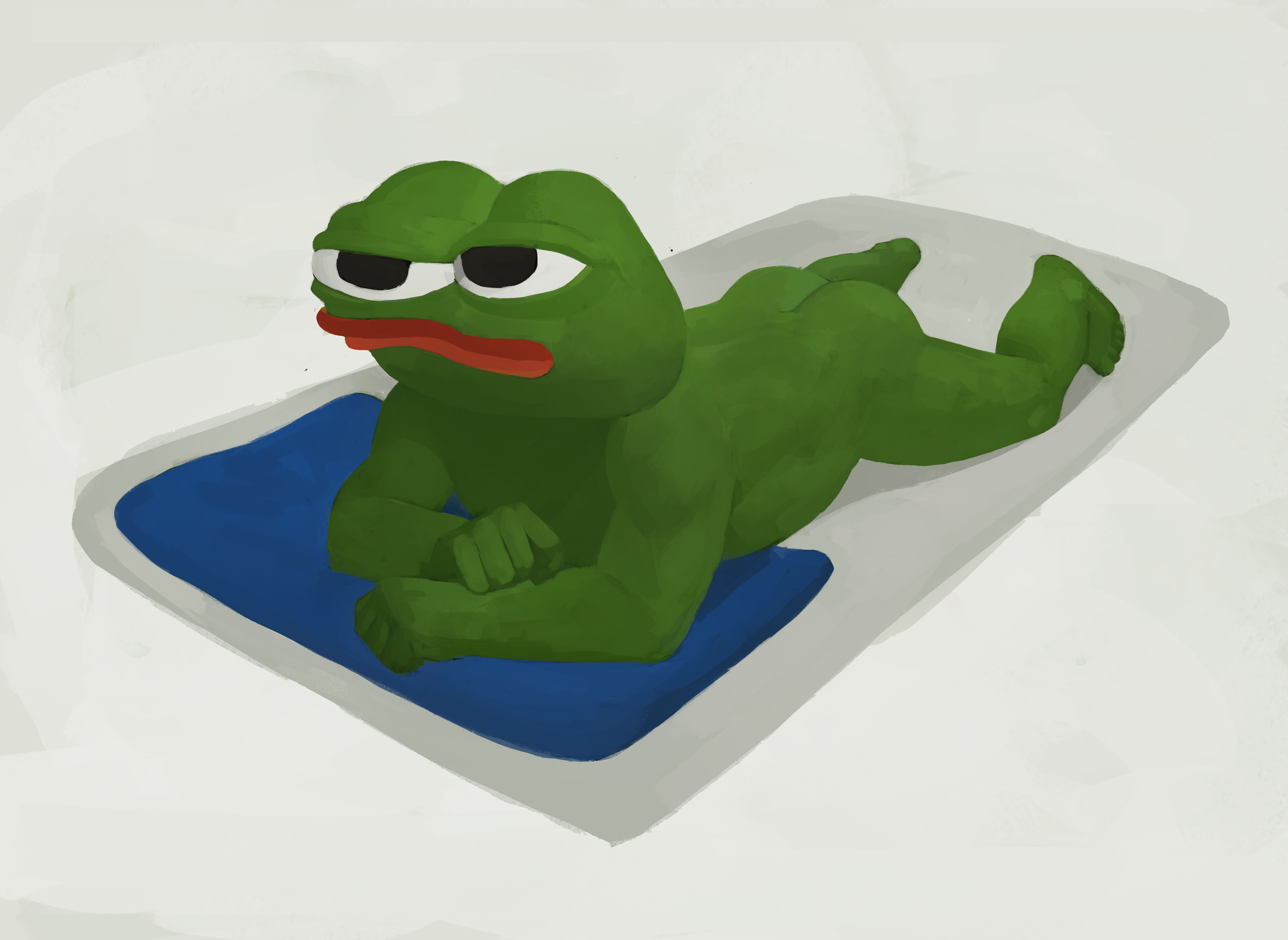 Butt chillin' pepe