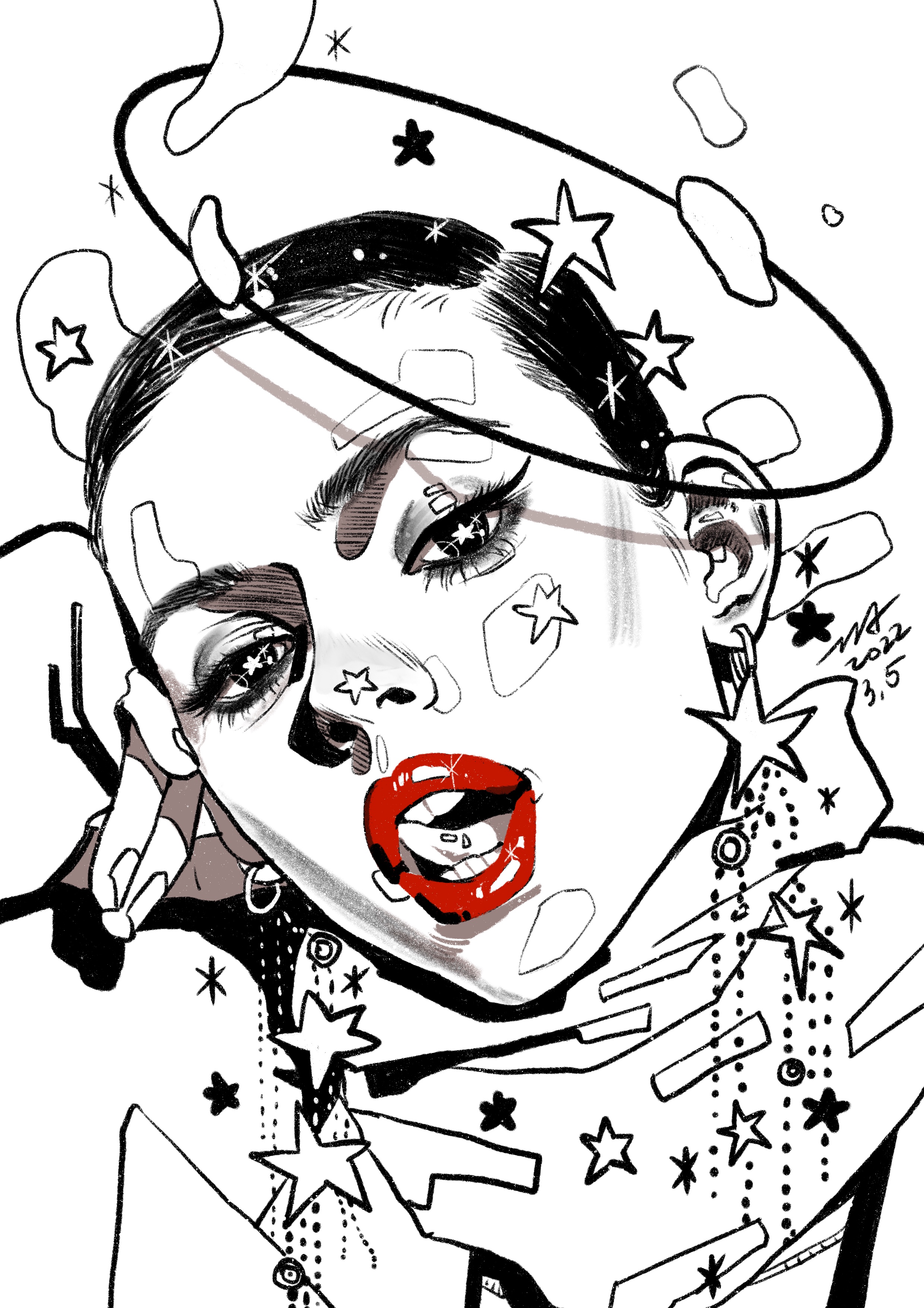 lines of aura-bloody lip  #011