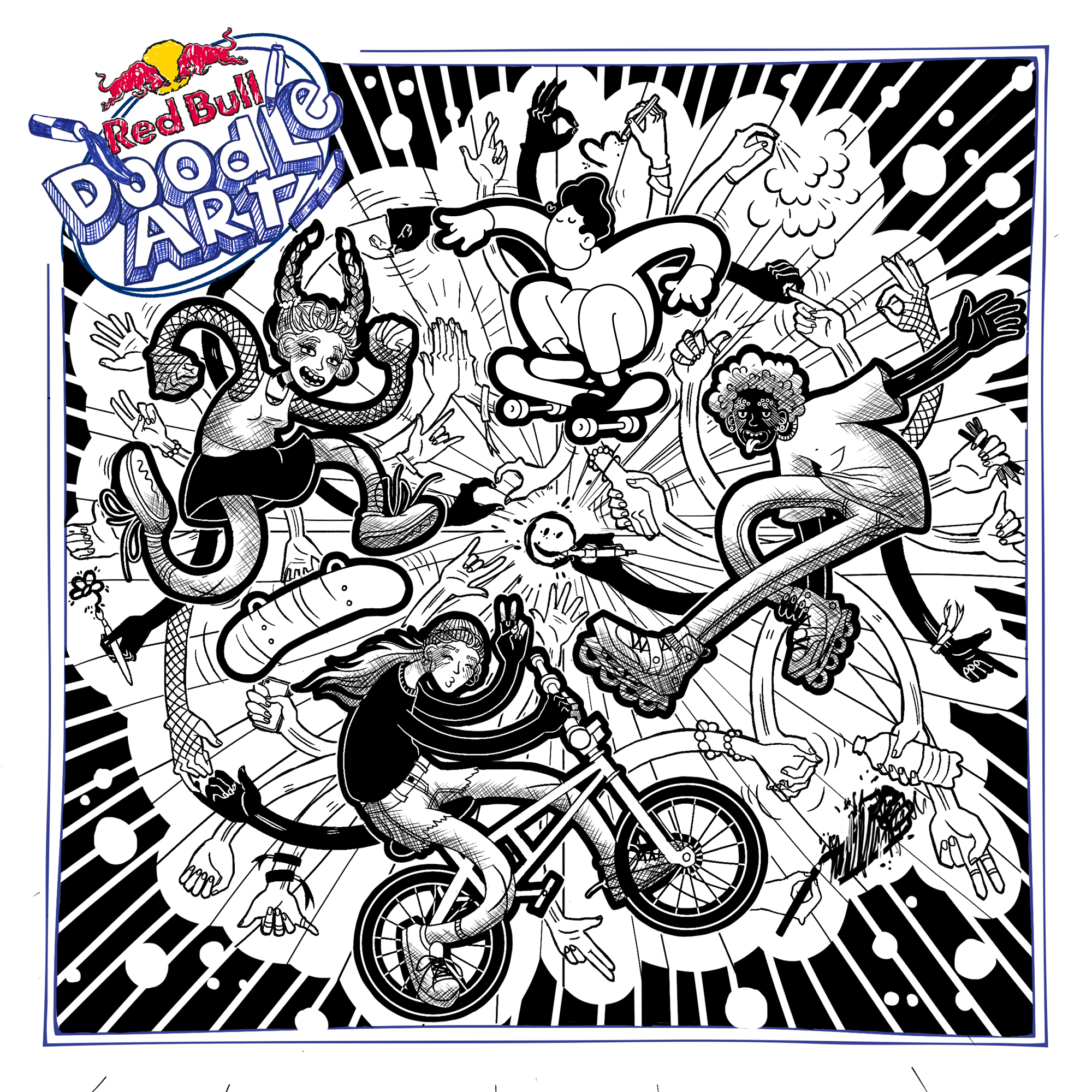Red Bull Doodle Art Collection mentored by Burnt Toast #6469/12935