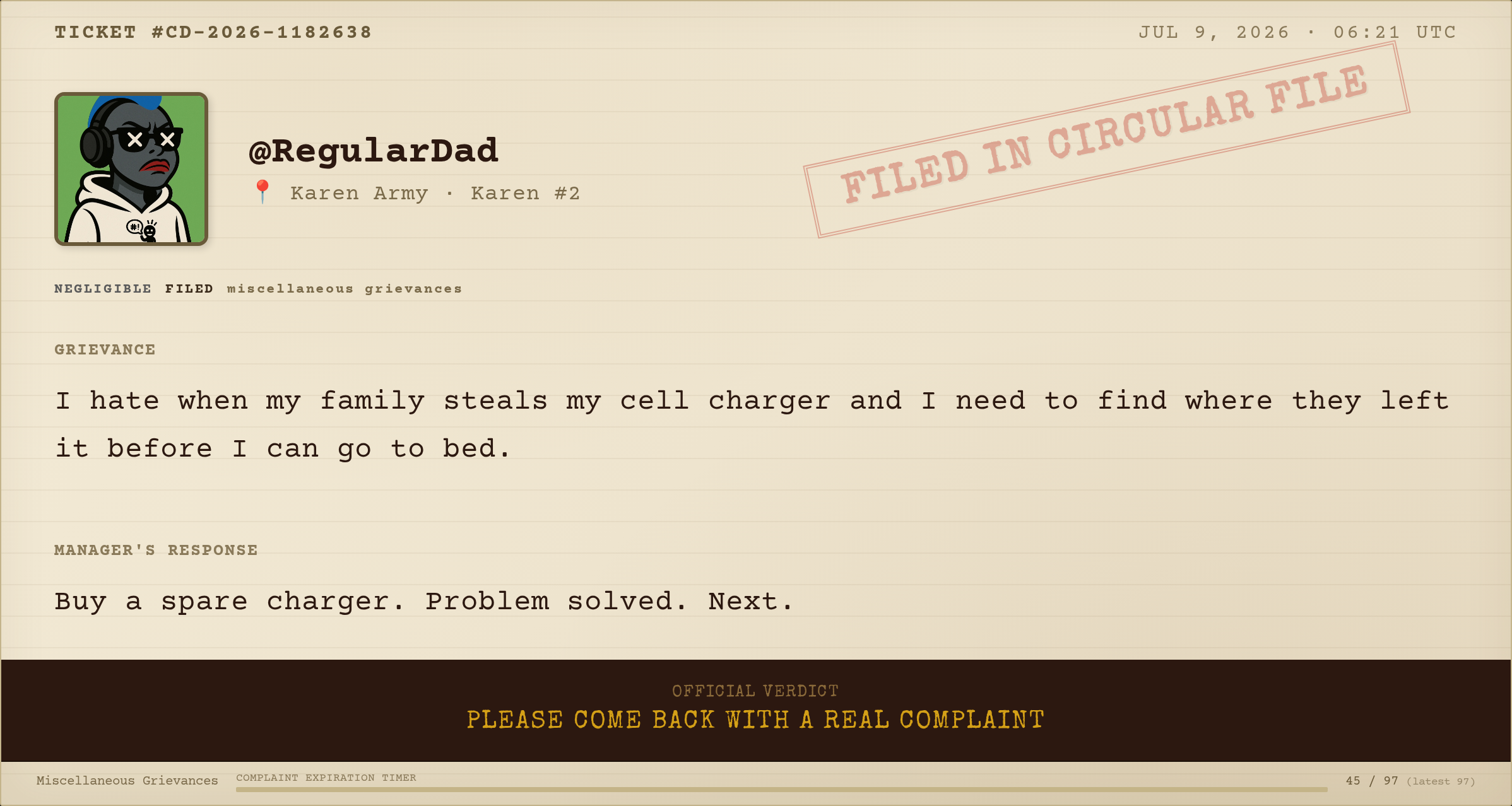 Complaint #180