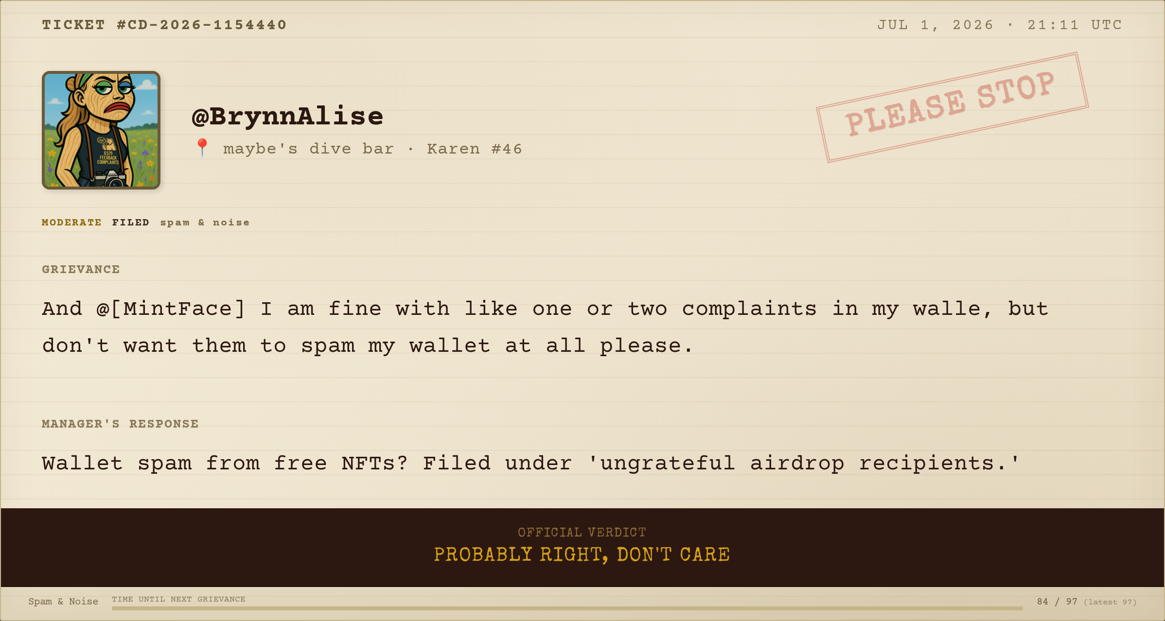 Complaint #152