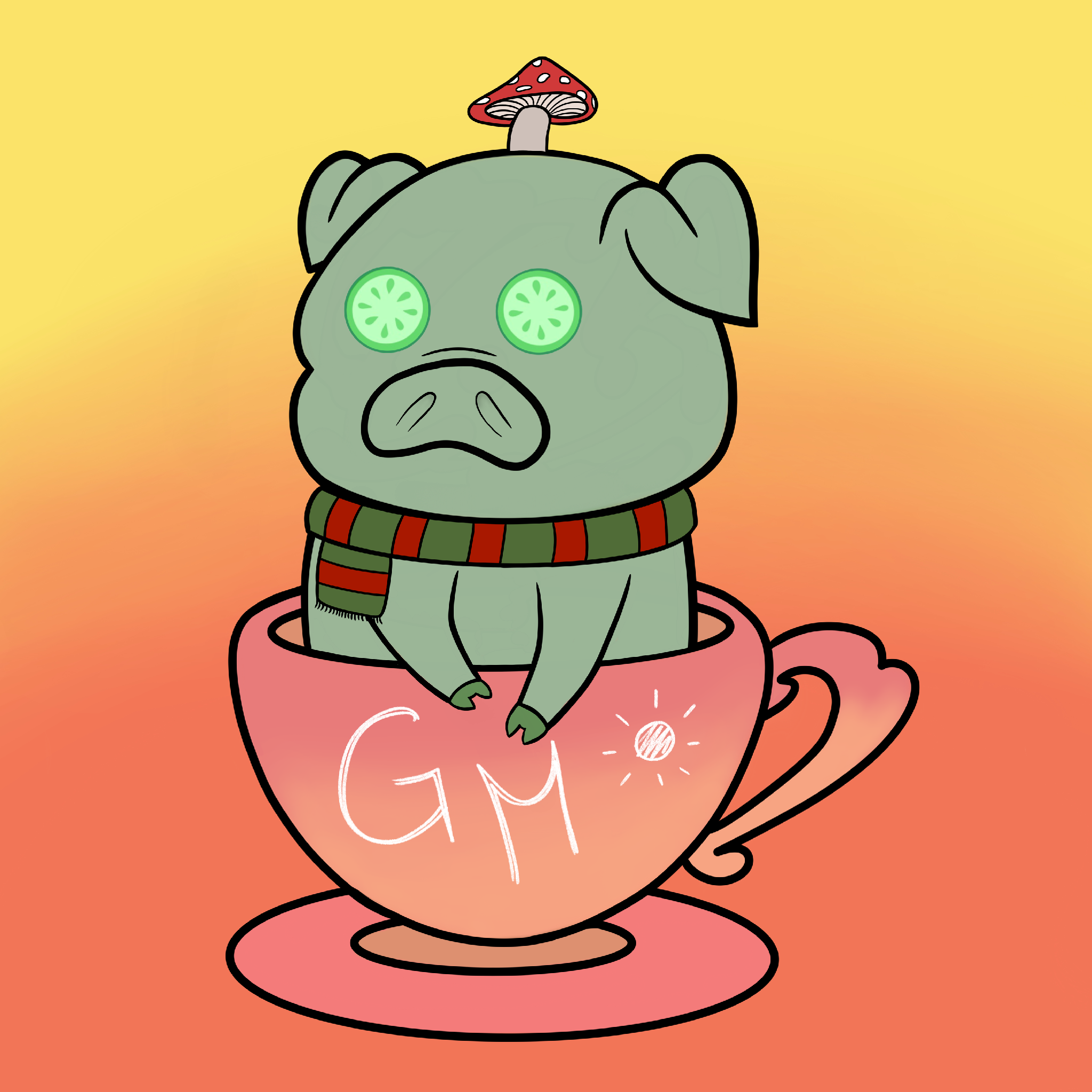 Lucky Teacup Piggy Club #1351