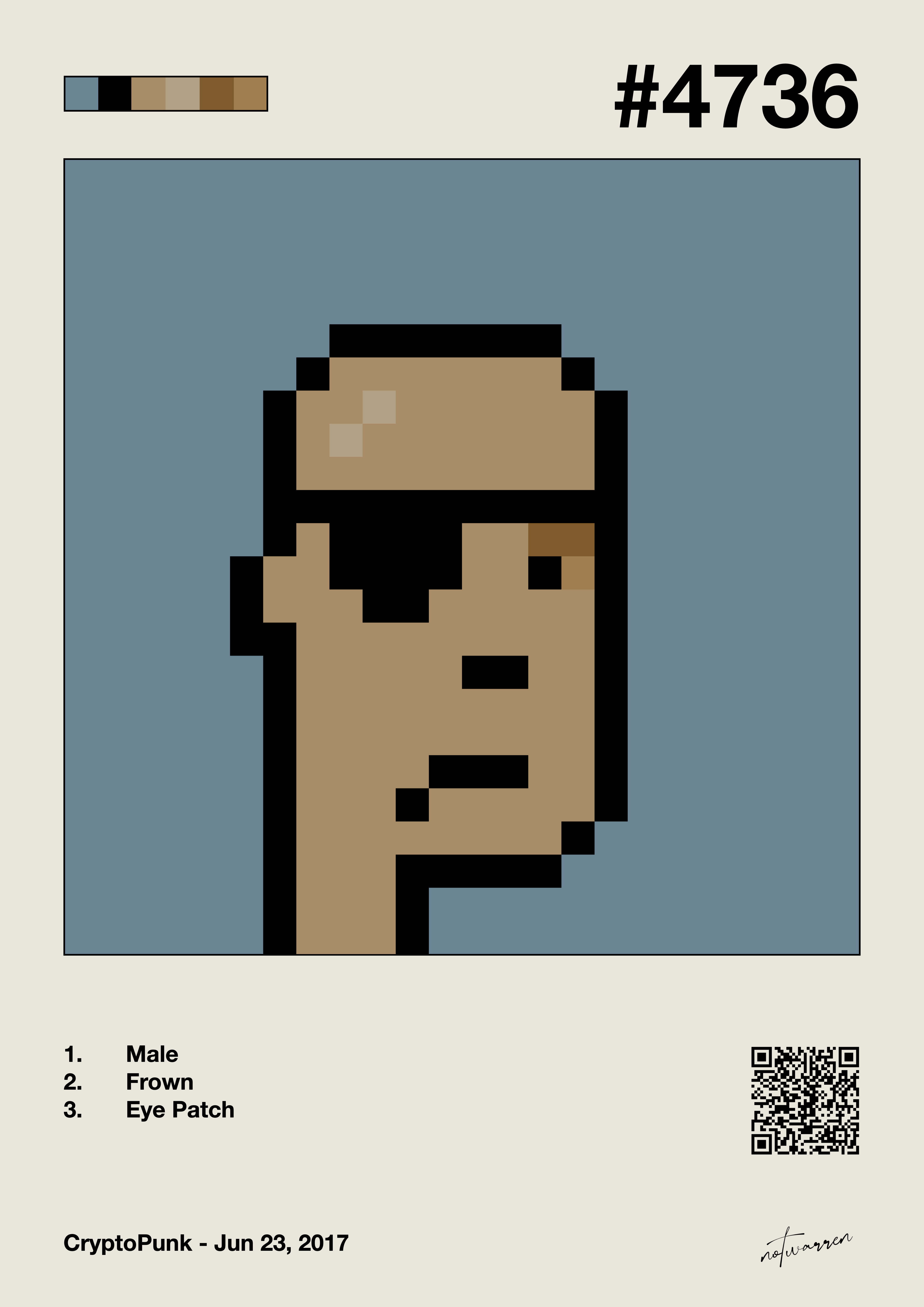 NotPoster - CryptoPunks Edition - Punk #4736