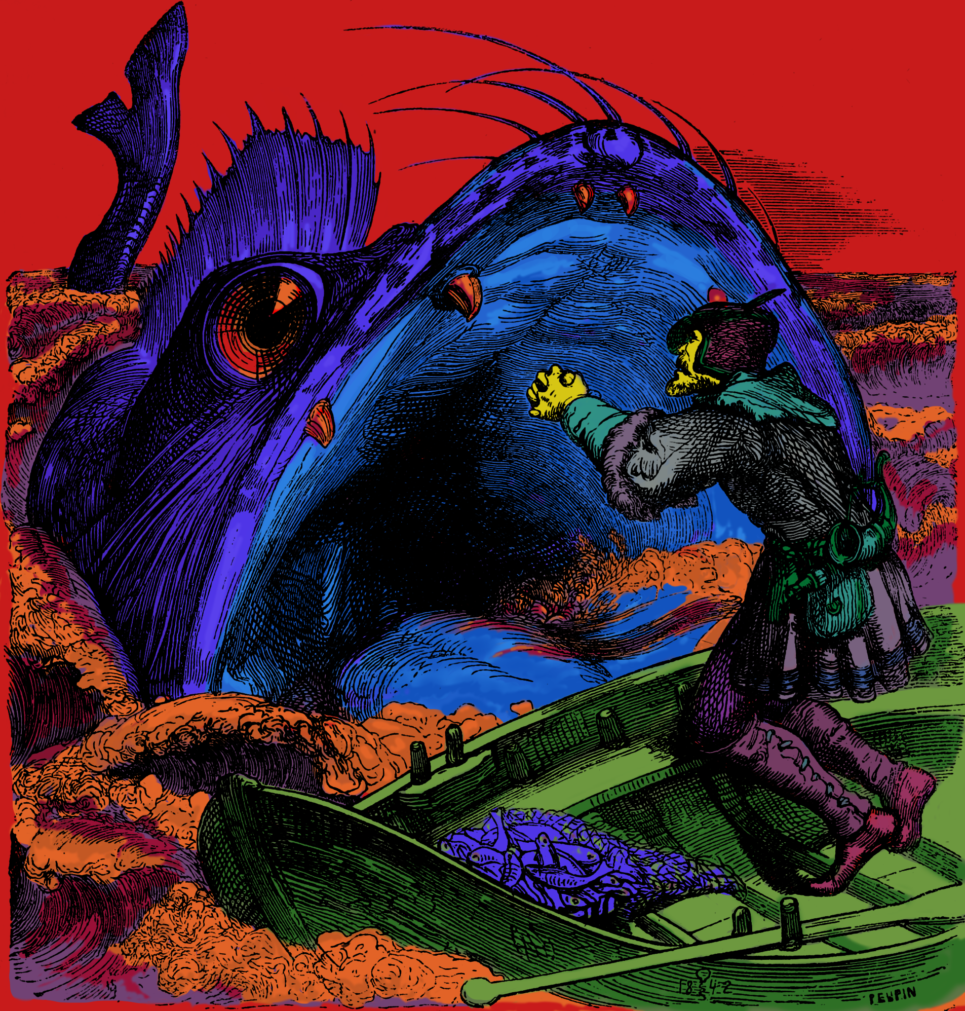 Inferno in colours: Baleine (Whale), from Collin de Plancy's Dictionnaire Infernal