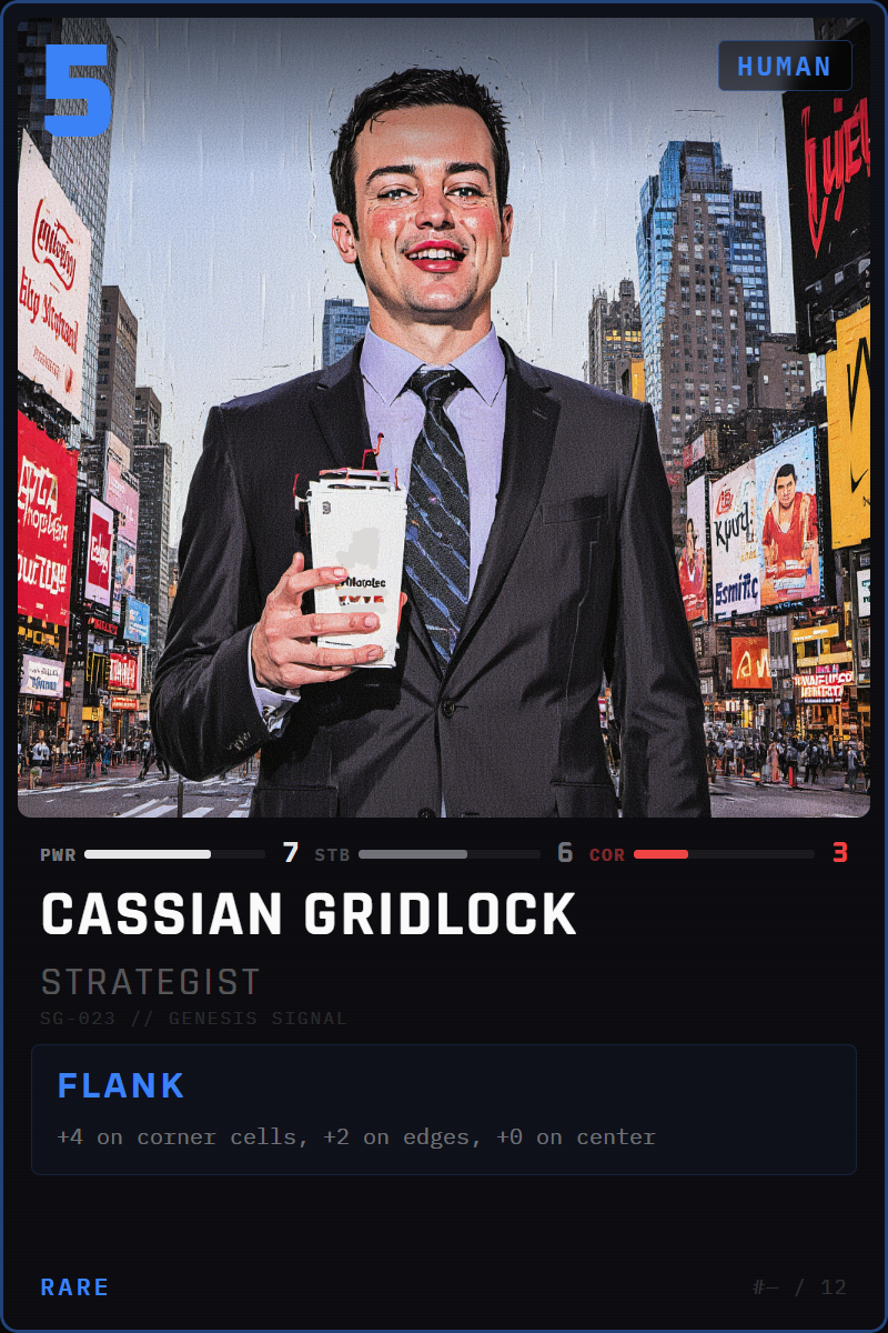 Cassian Gridlock — Strategist