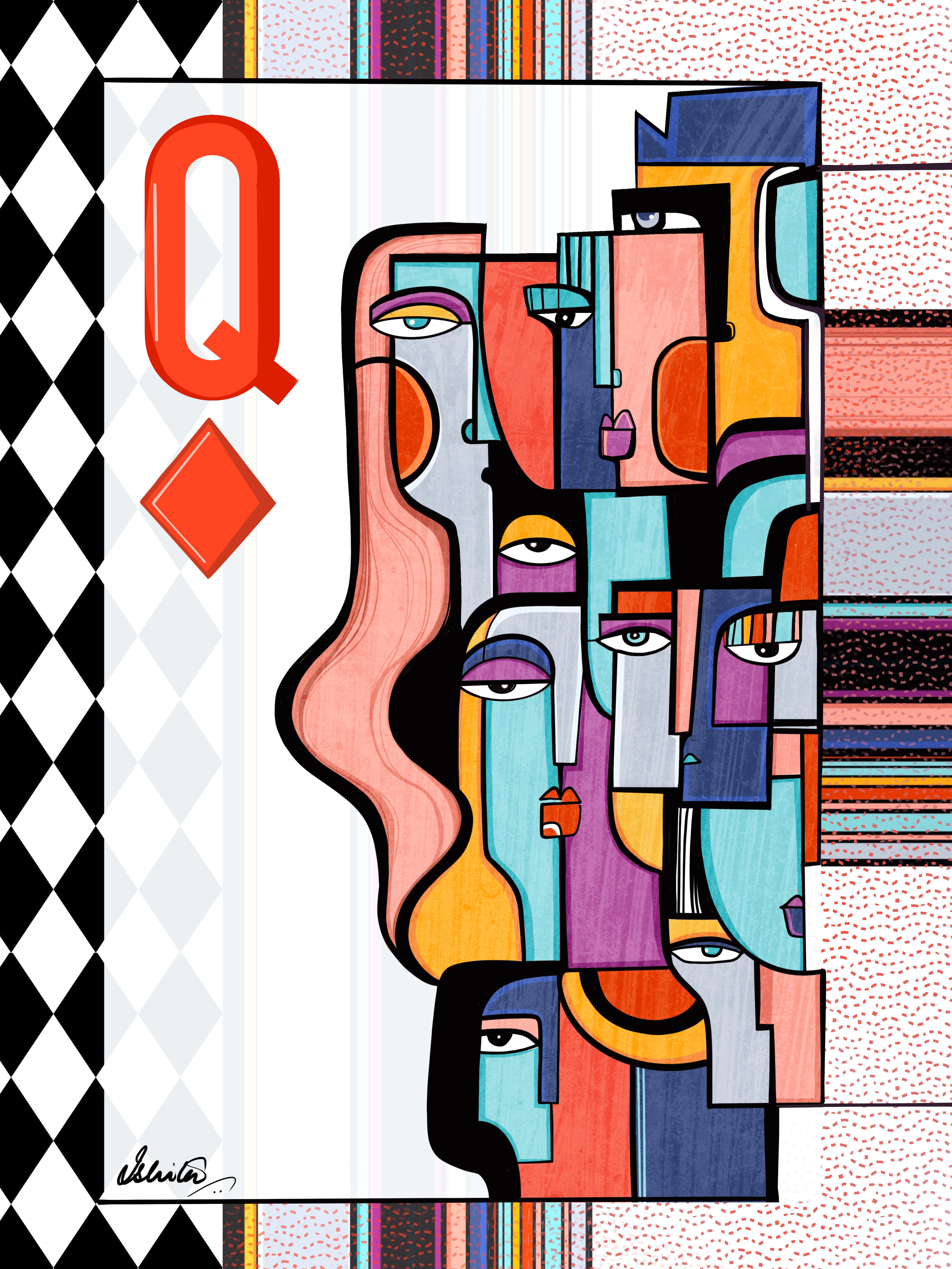 Queen of Diamonds | Soul Curry Art - Ishita Banerjee