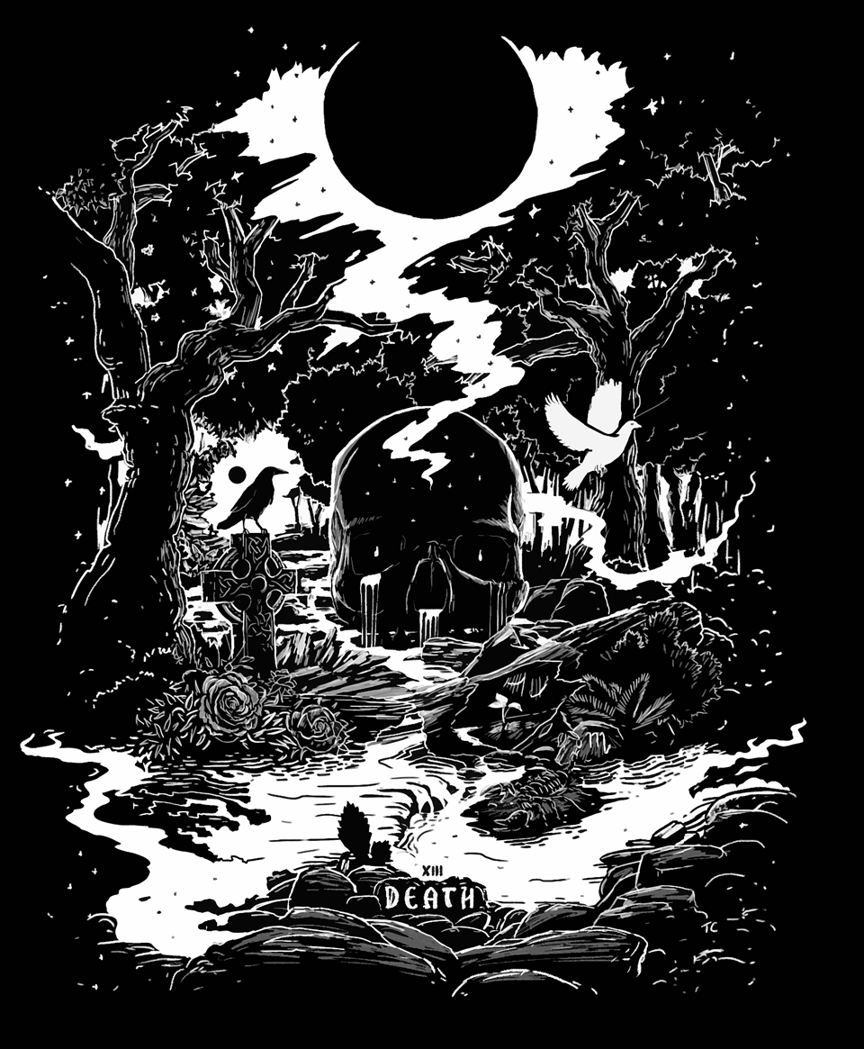 DEATH' Tarot Card Illustration