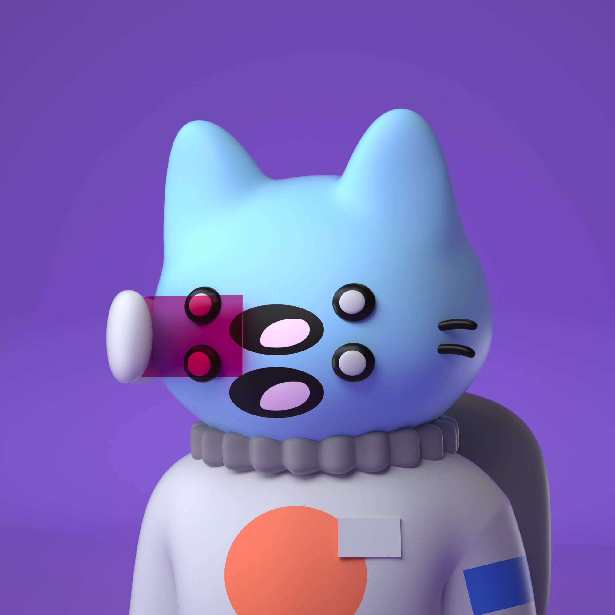 3D Cool Cat #8240