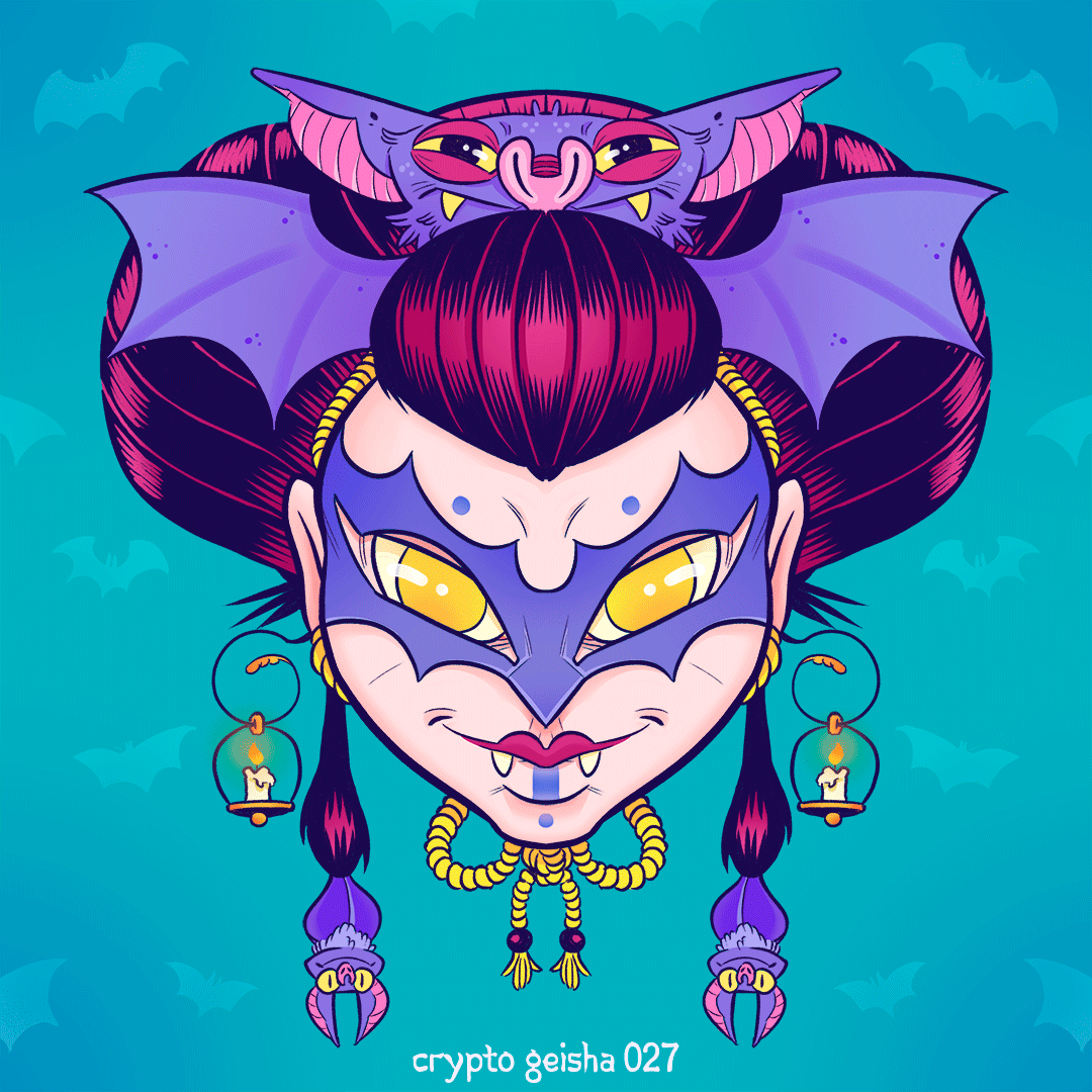 Crypto Geisha 027 - Bat Geisha