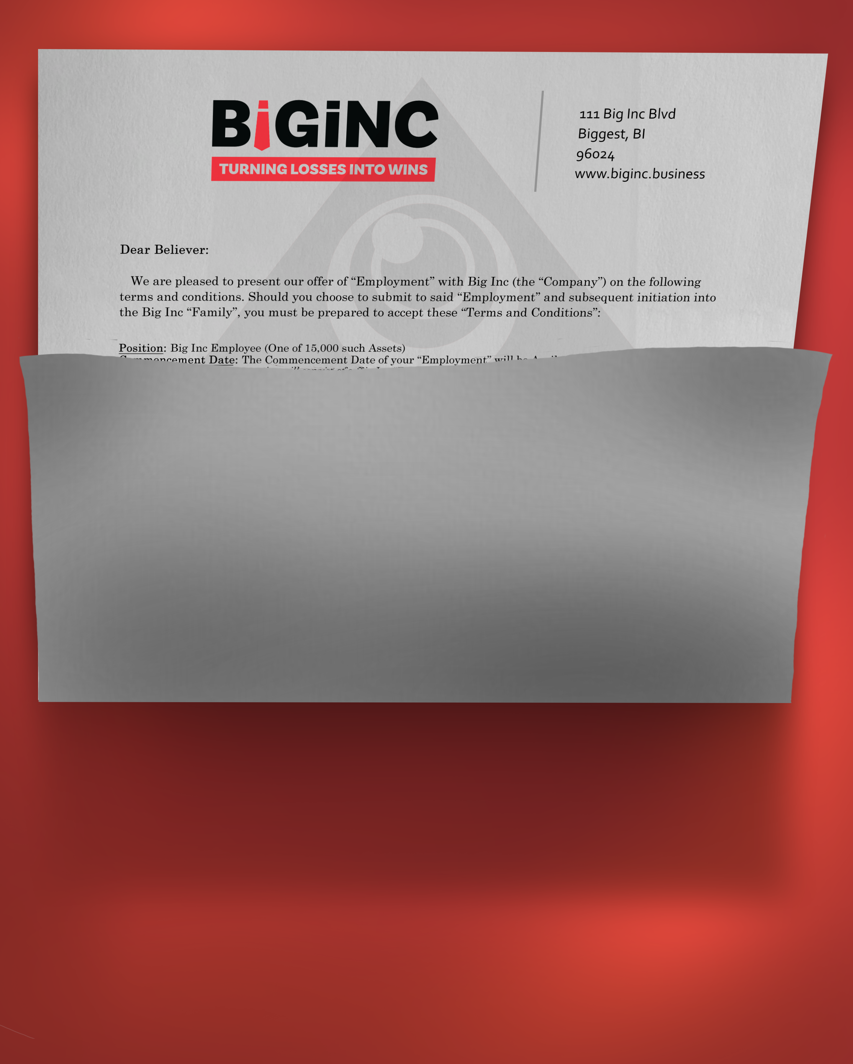 Faithful Backer Letter