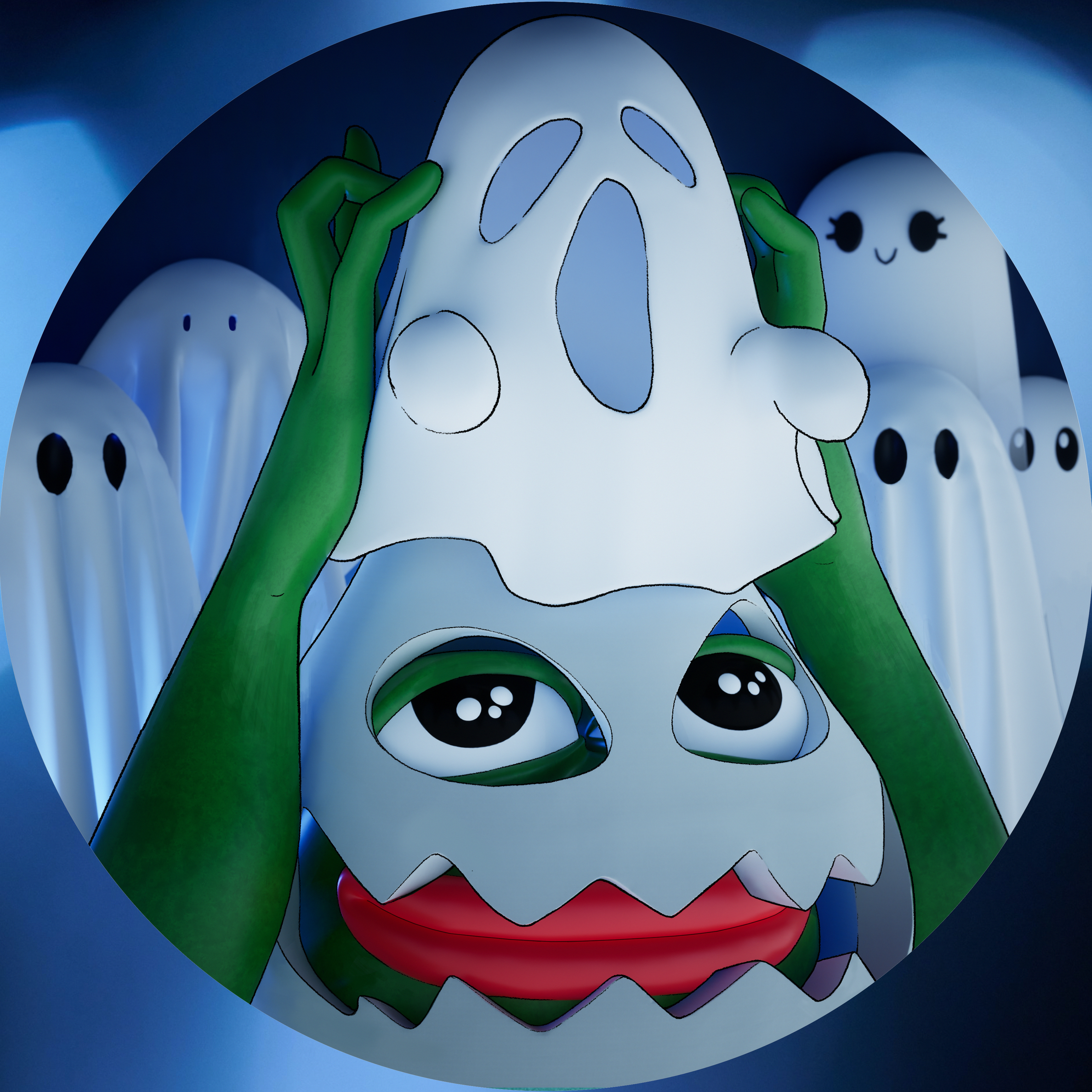 GHOST PEPE SKULL