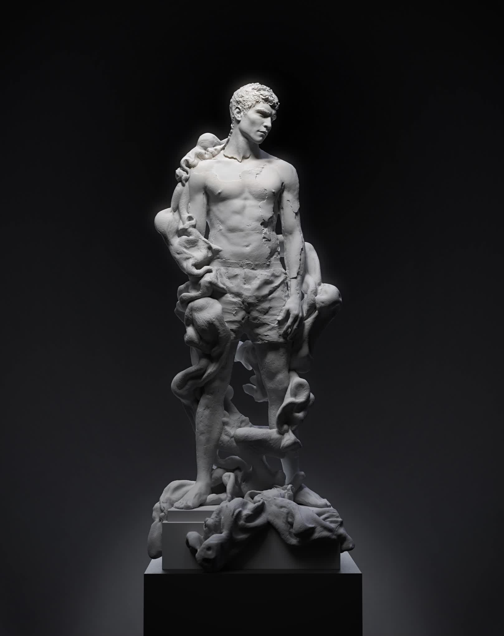 Standing figure with biomorphic forms #5/6