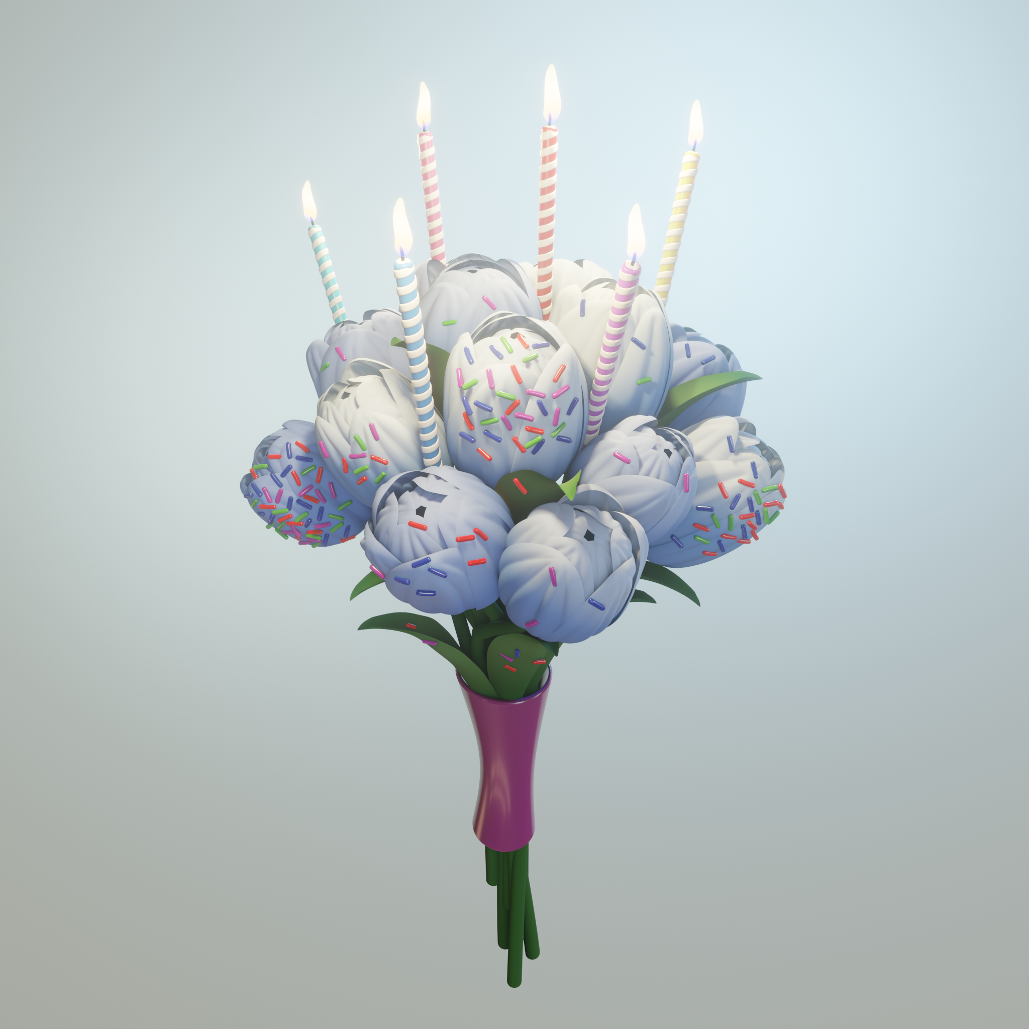 Blue Birthday Celebration Bouquet