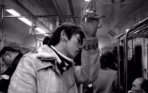 Subway_Music Listening Man