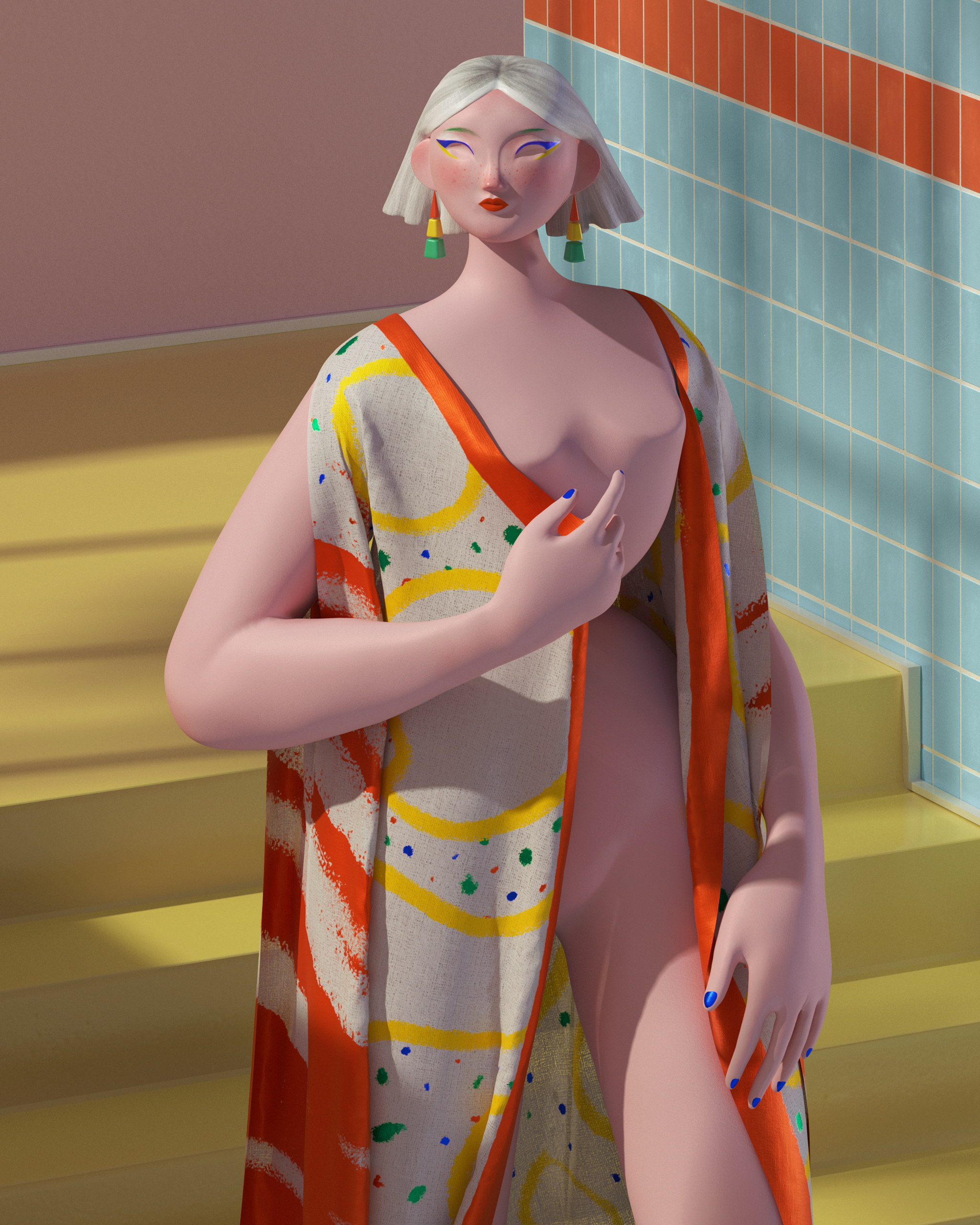 Dahlia and her robe