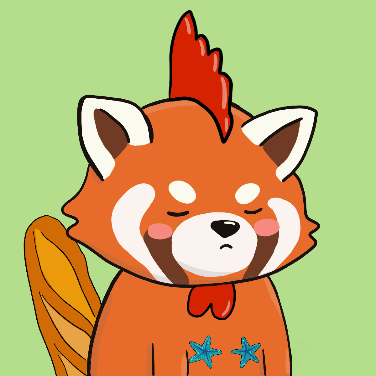 Okay Red Panda #7211