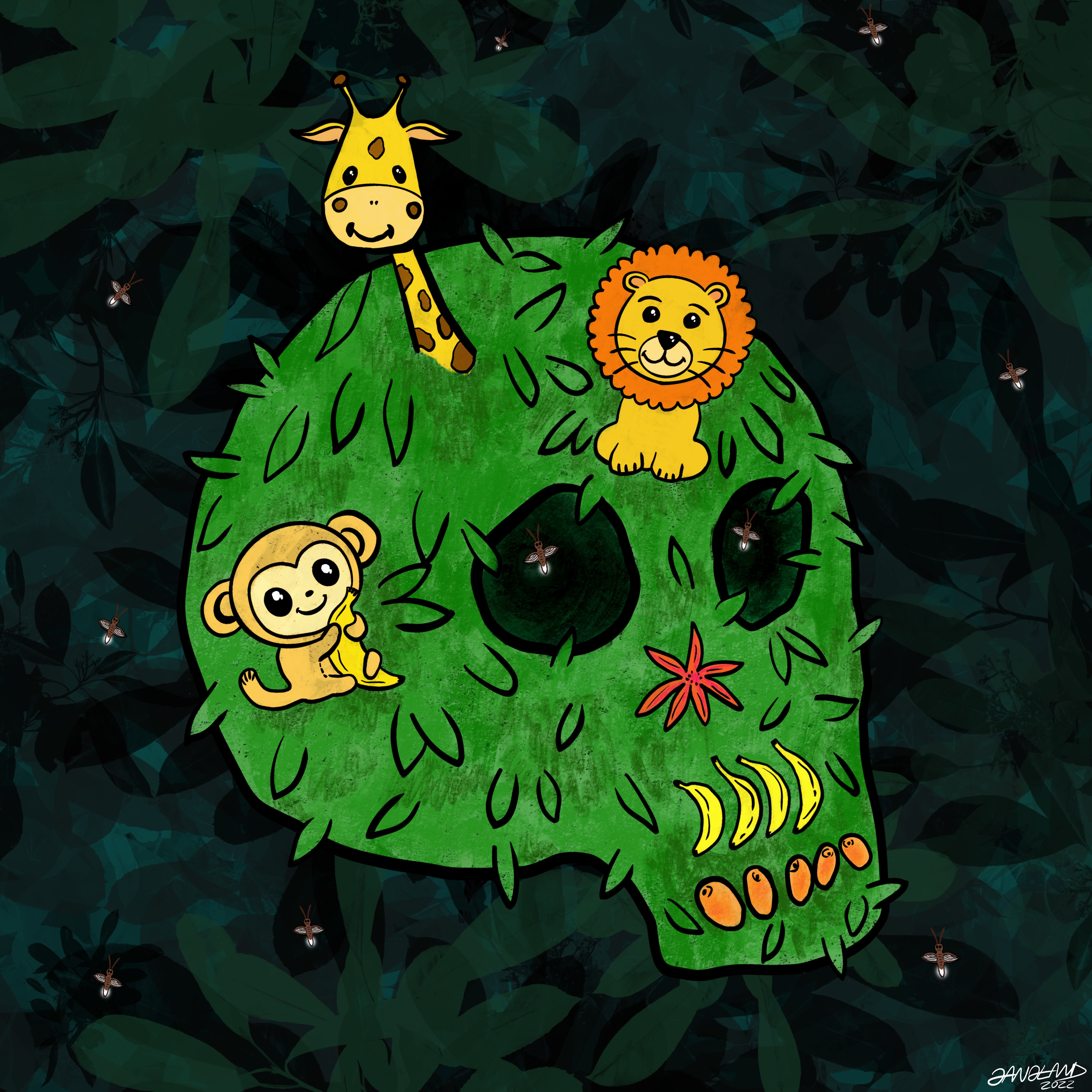 Gangland Skull #351 - "Life is an Adventure." - by Eddie Gangland
