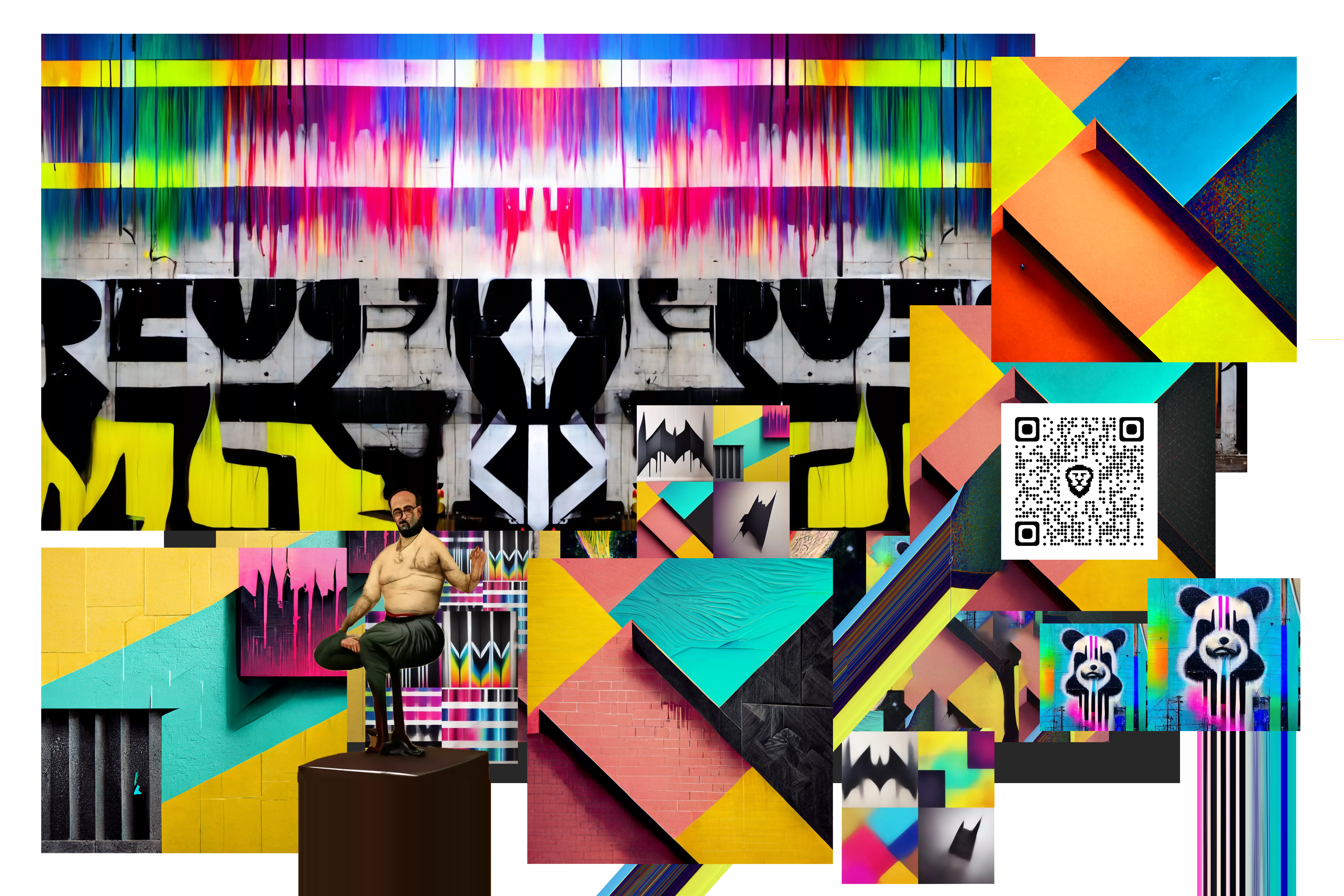 Street Art Critic ++ ready-made QR ++ bat papi