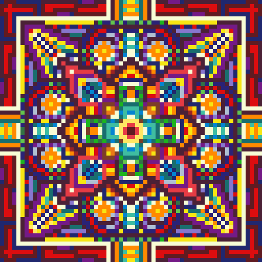 Pixel Mandala 002 by Joaquim Mutim