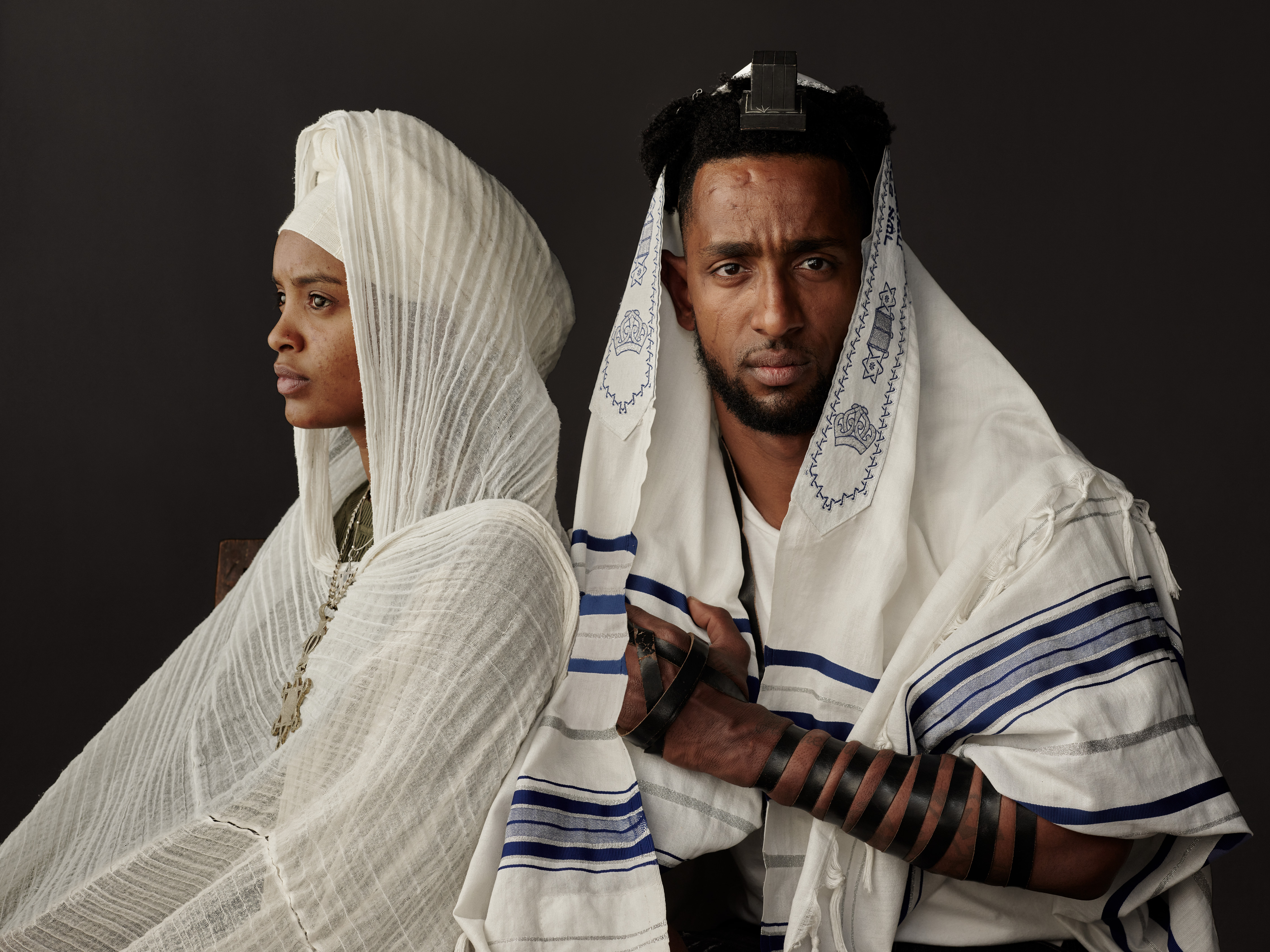 Ethiopia - Portraits - Portrait of Marealem and Fasikaw, members of the House of Israel  