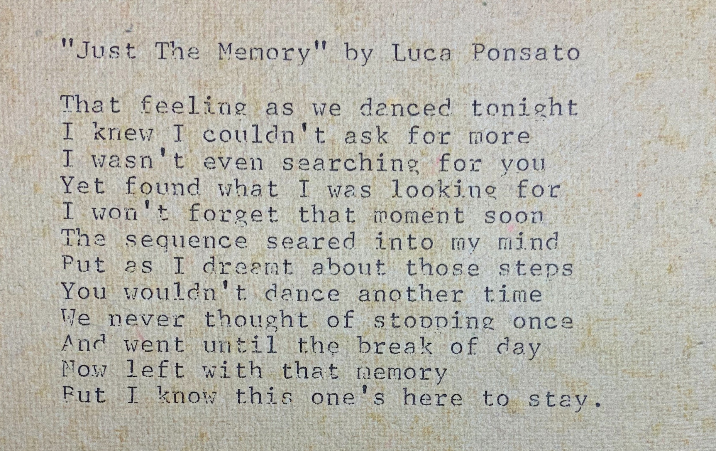 Just The Memory