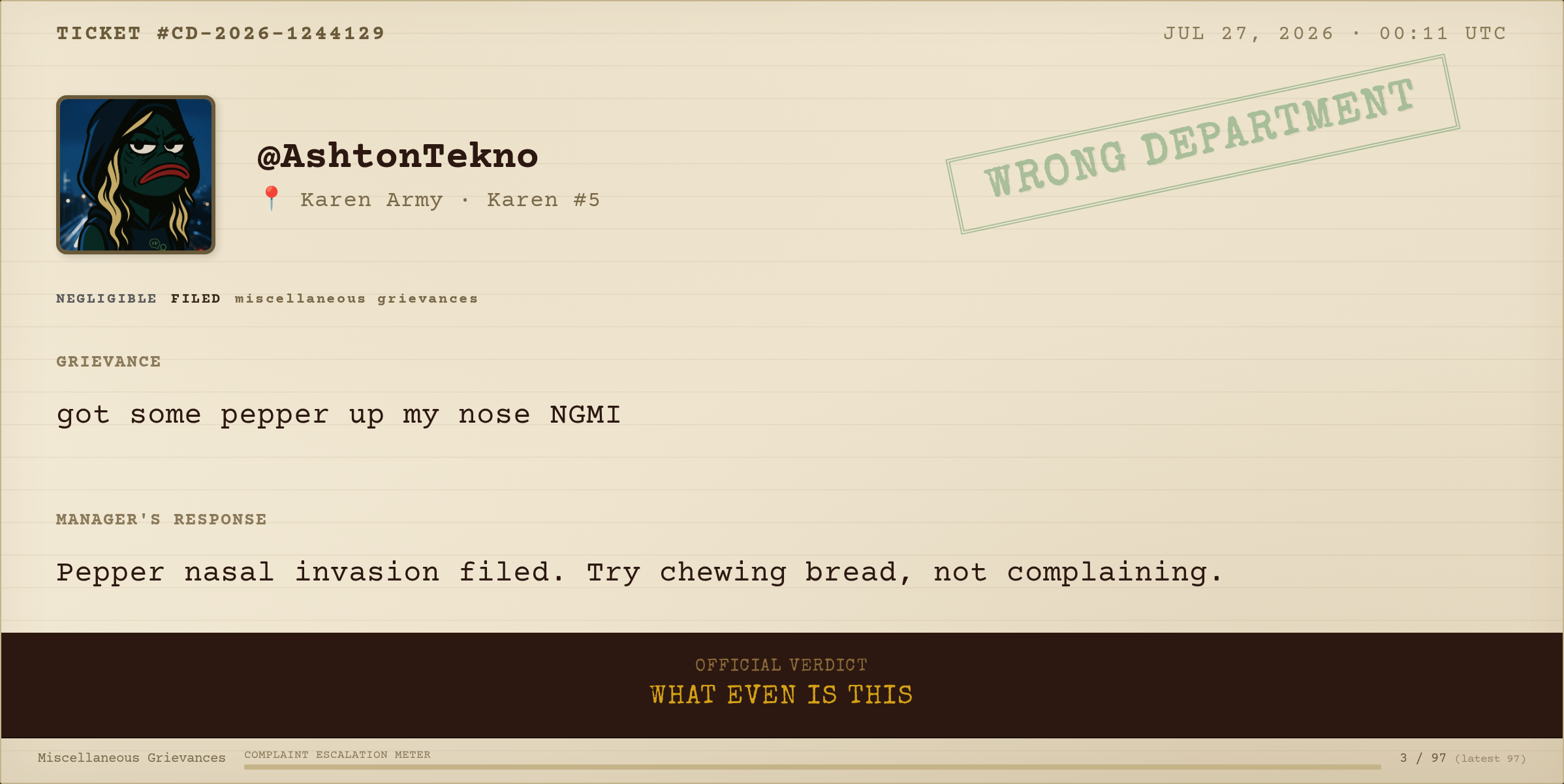 Complaint #245