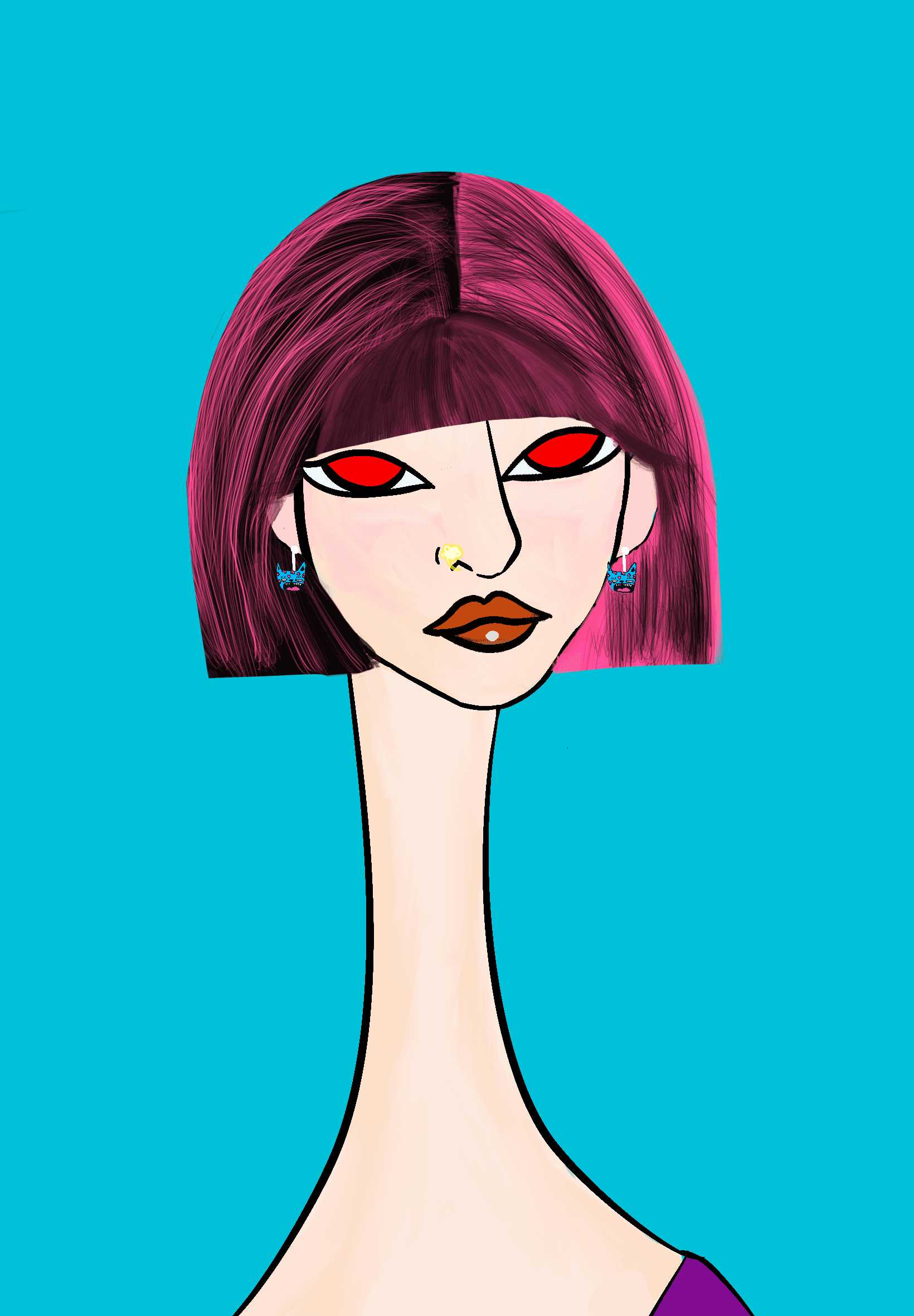Long Neckie Lady #585