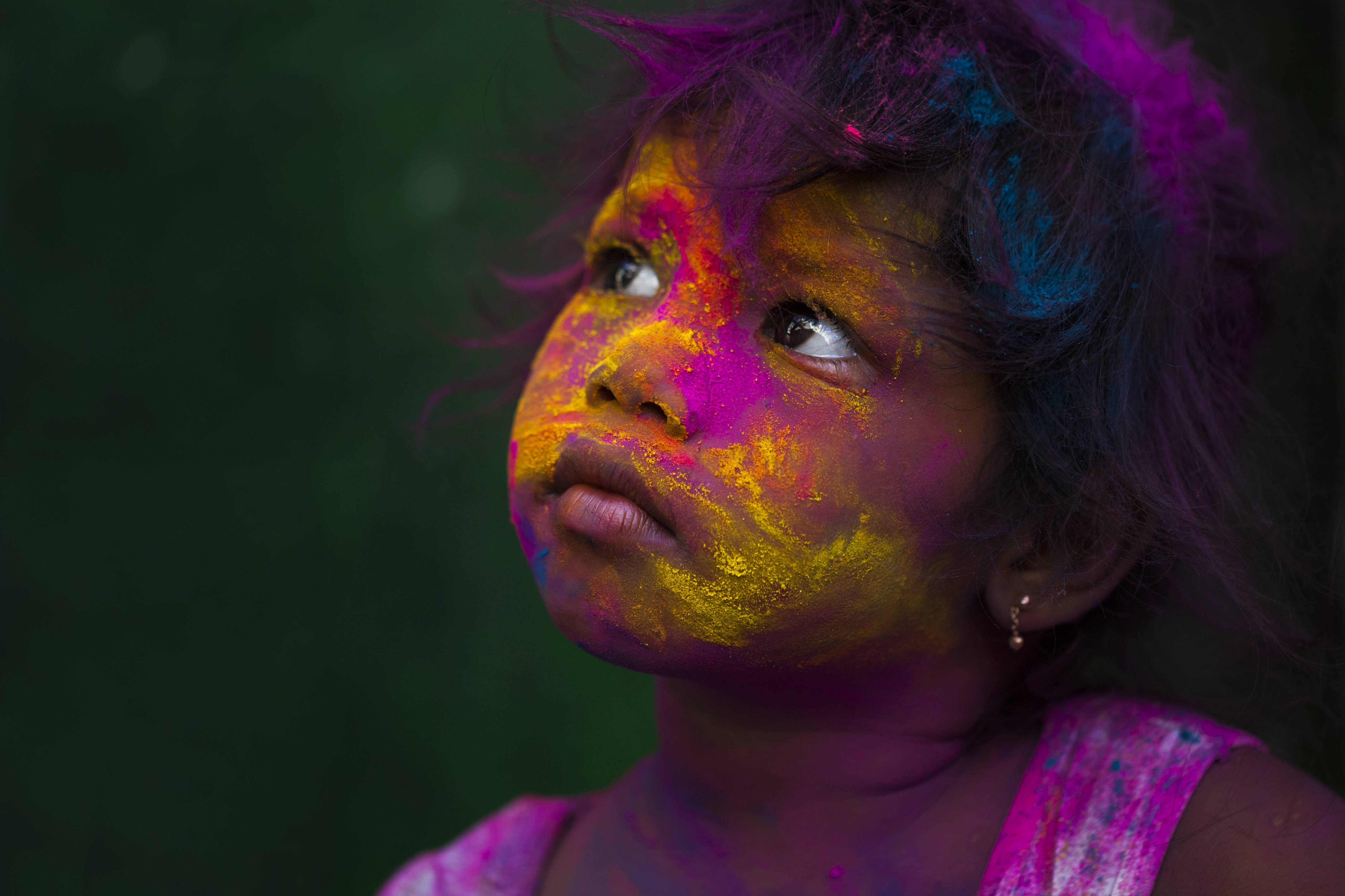 Kid during Holi