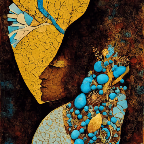 Layers of Gold + Turquoise 