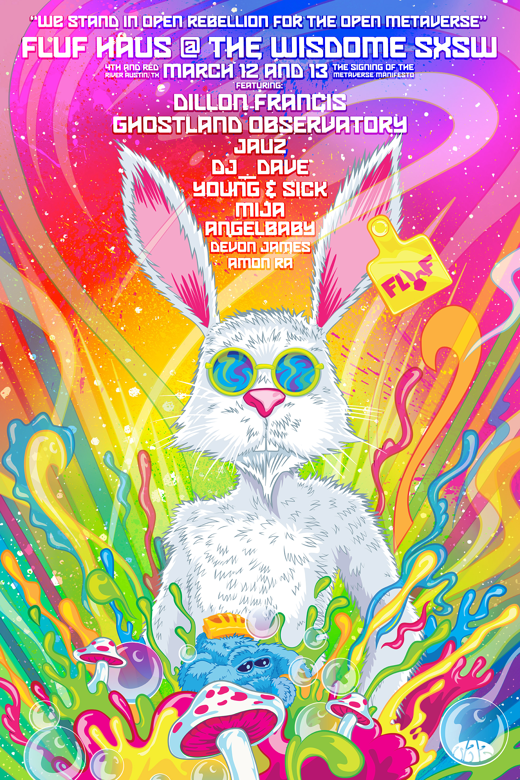 FLUF Haus – Inner Space @ SXSW 2022 Poster