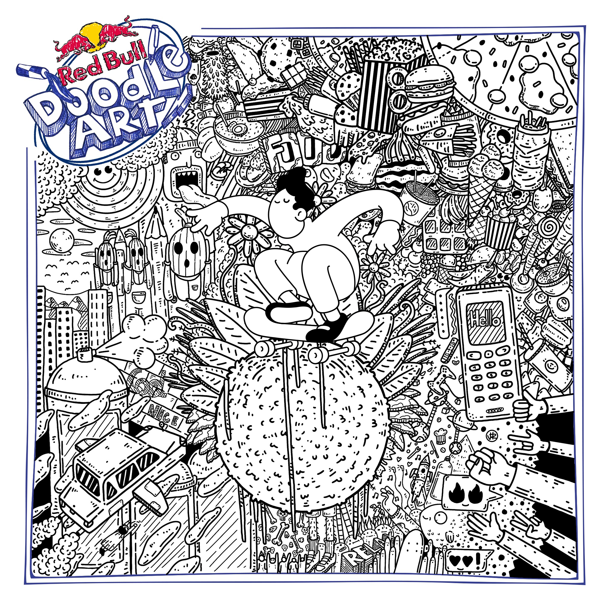 Red Bull Doodle Art Collection mentored by Burnt Toast #6498/12935