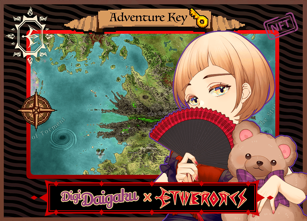 DigiDaigaku #343 - Kalani | EtherOrcs Adventure Key (DigiDaigaku Genesis)