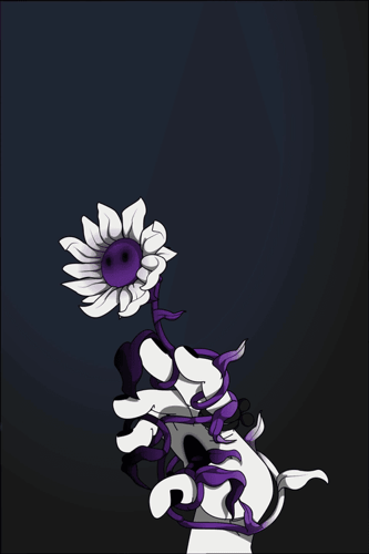 Floral handcuffs white