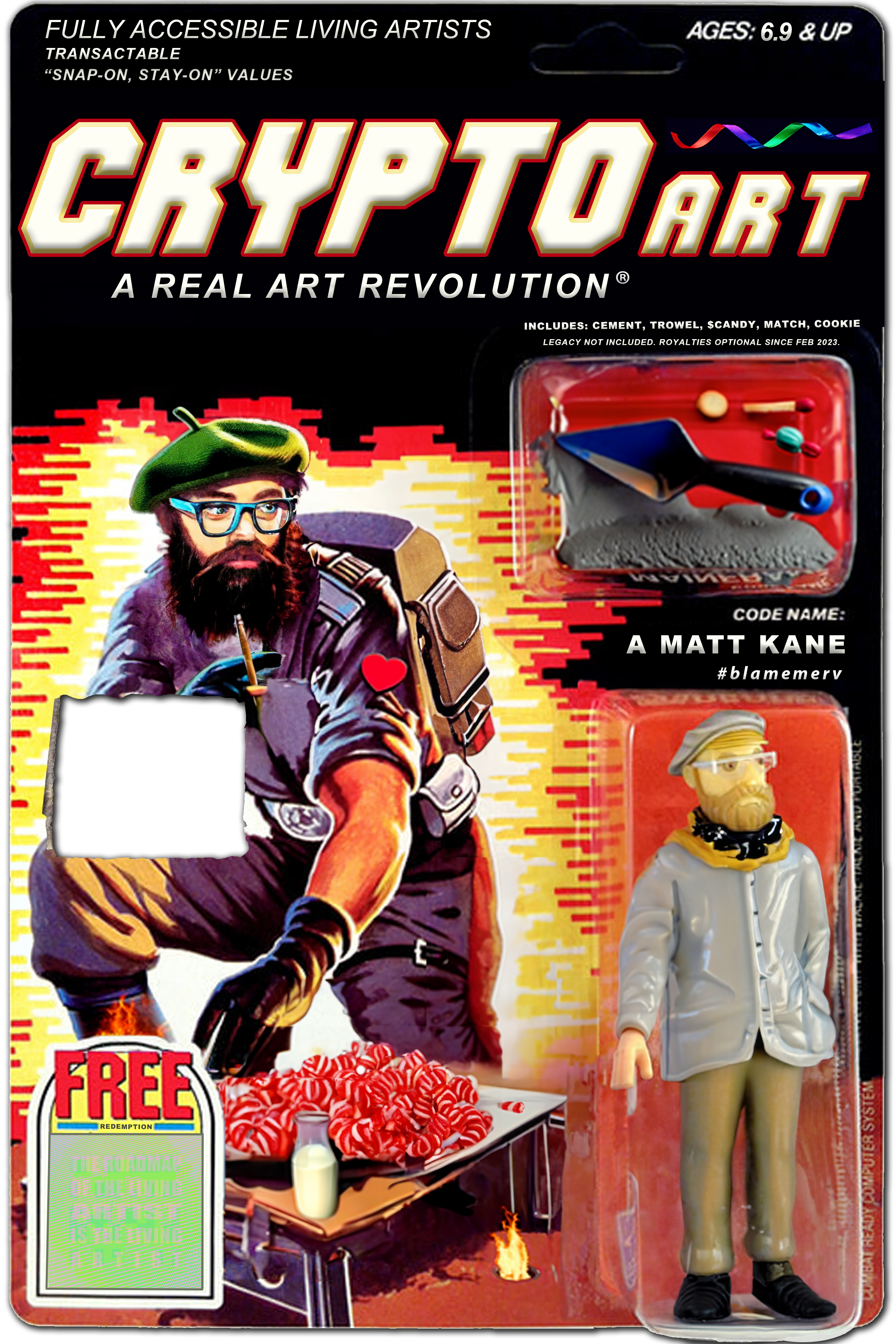 A MATT KANE Action Figure with Cement Trowel