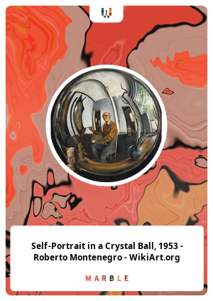 Self-Portrait in a Crystal Ball, 1953 - Roberto Montenegro - WikiArt.org