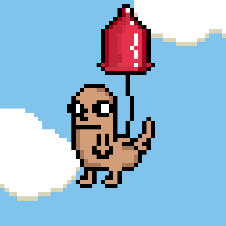 Dickbutt Balloon (mid/red)