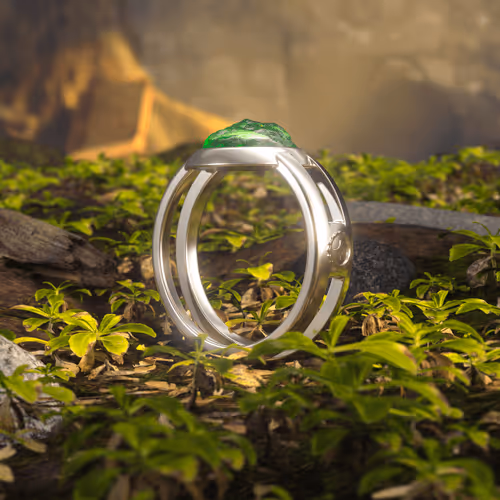 "Bramble Glow" Silver Ring of Protection