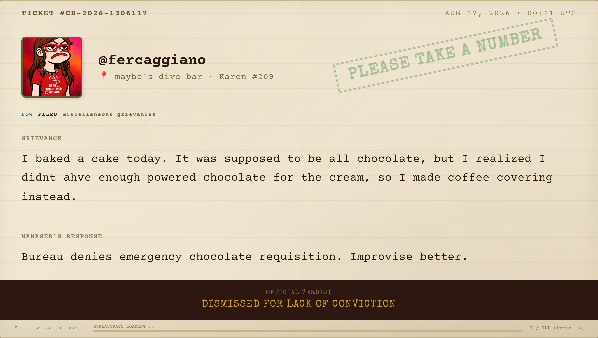 Complaint #309