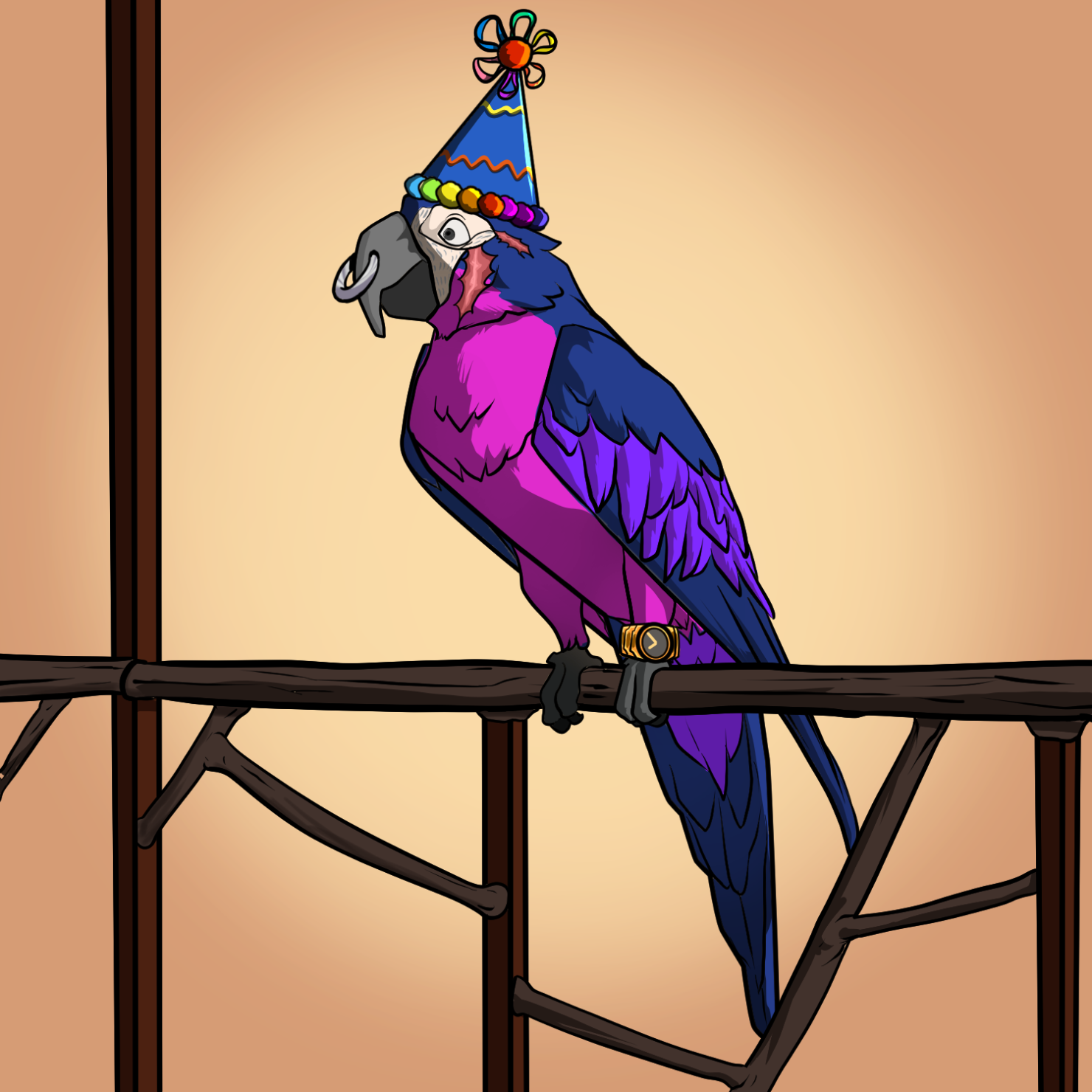 Proper Parrot Tree Club #7140