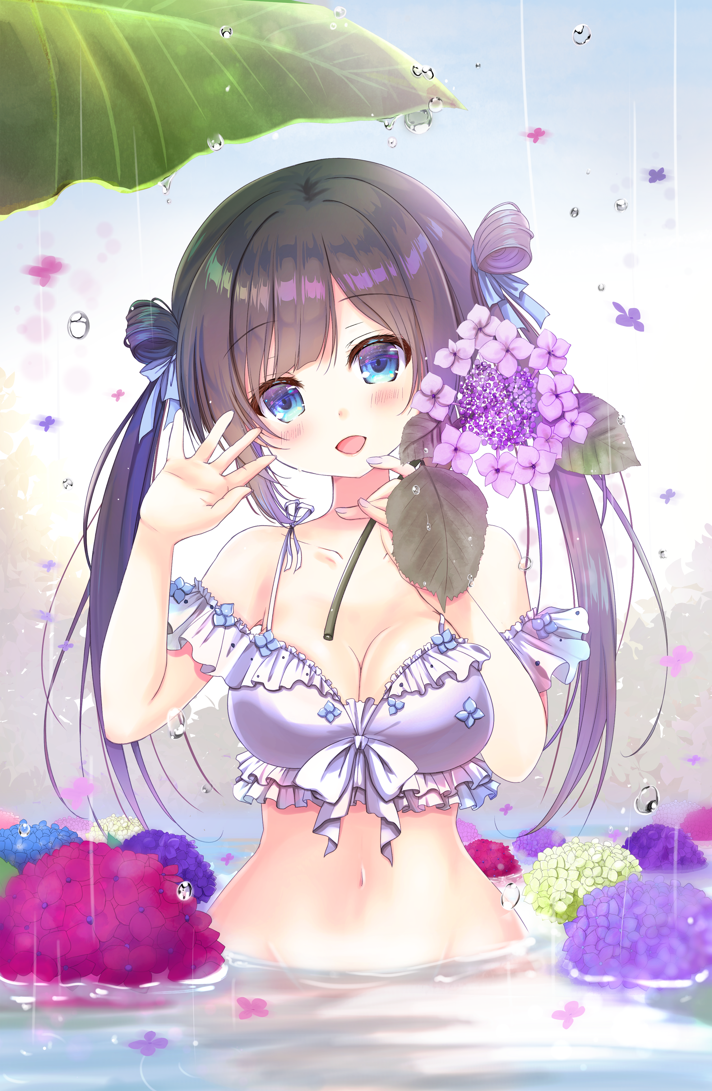Hydrangea and Girl