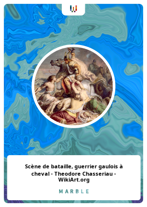 Scène de bataille, guerrier gaulois à cheval - Theodore Chasseriau - WikiArt.org