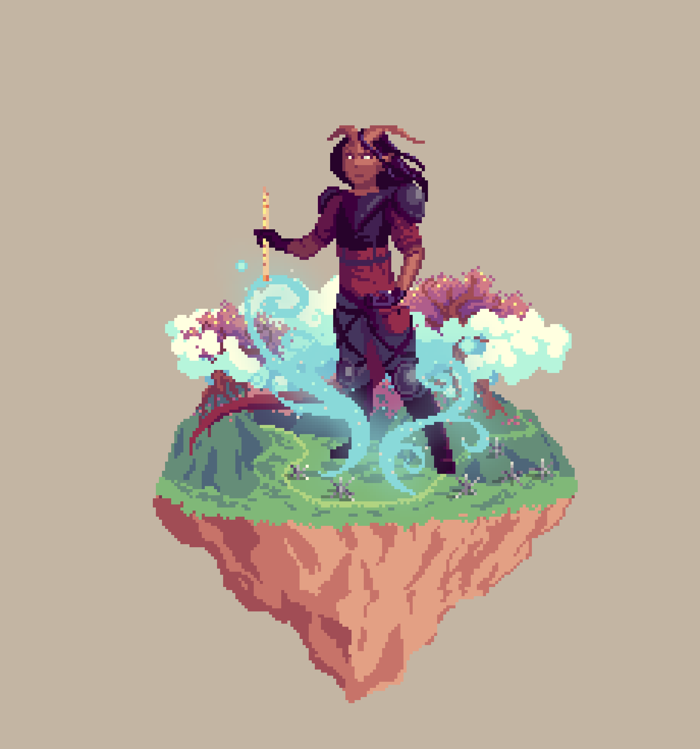 Fiendhorn Half-Demon Windcharm Bard from The Glade + Caltrops