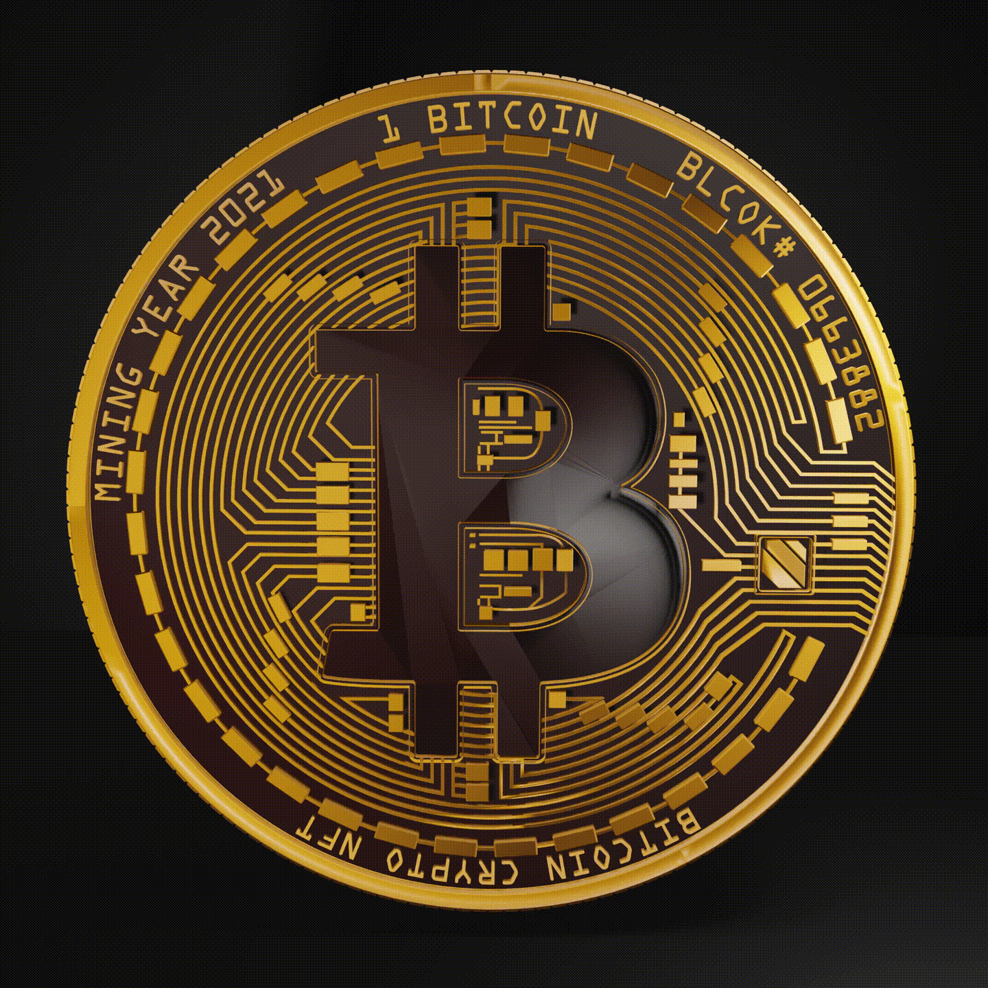 1 Bitcoin CryptoNFT [Block#0663882] 