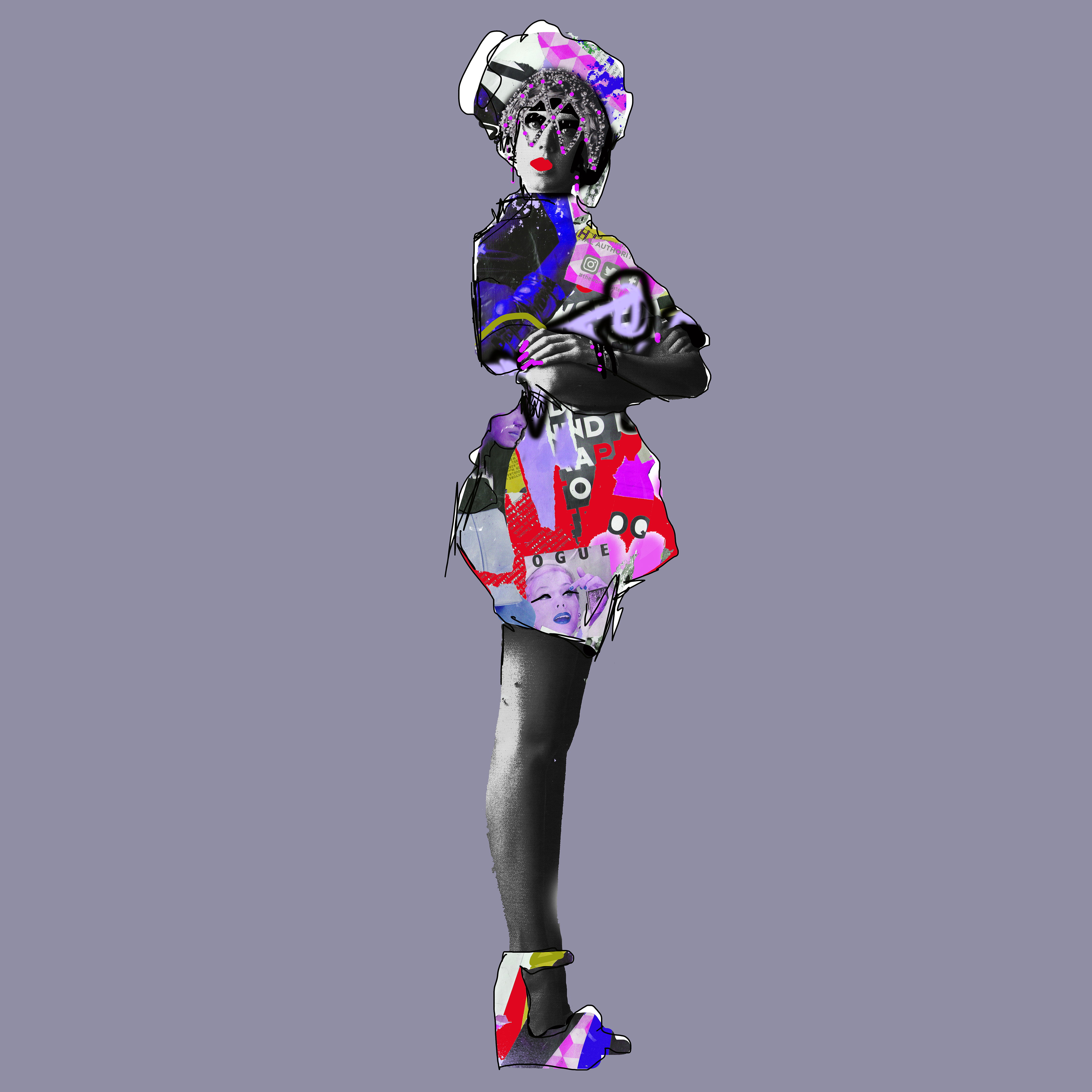 PAPER DOLL #6 — Miss AL Simpson, Scottish cryptoartist