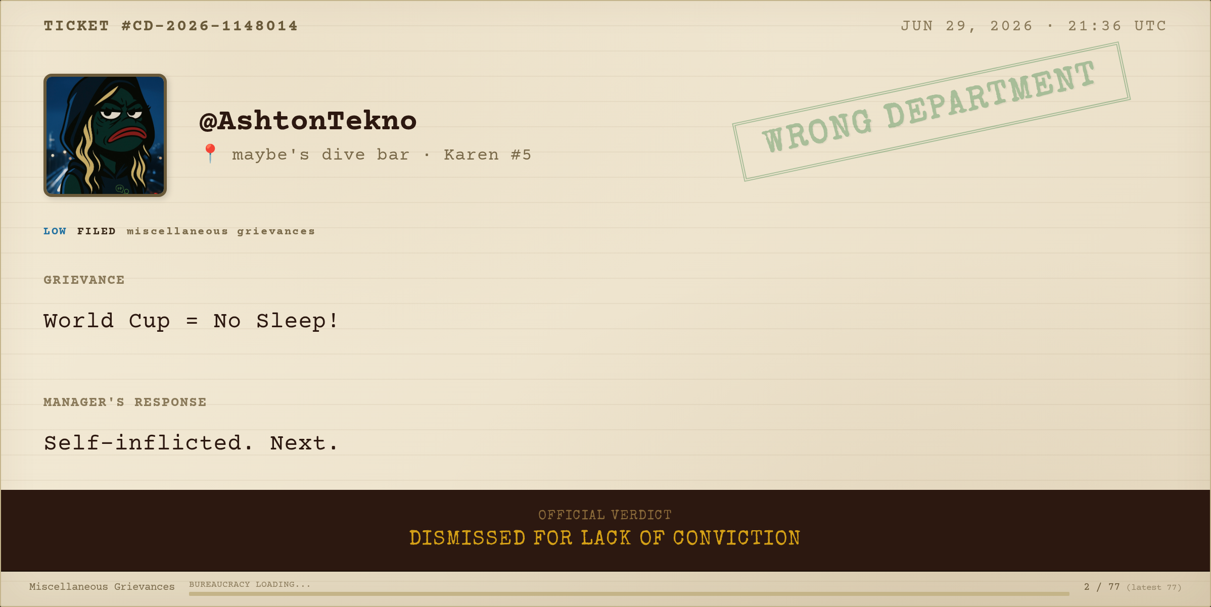 Complaint #046